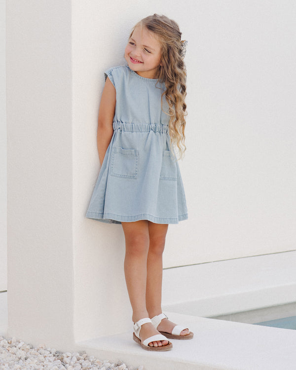 RYLEE + CRU DENIM MINI DRESS / OCEAN - Milk + Bots