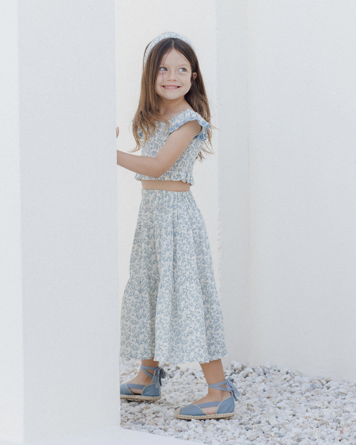 RYLEE + CRU TIERED MIDI SKIRT / BLOSSOM