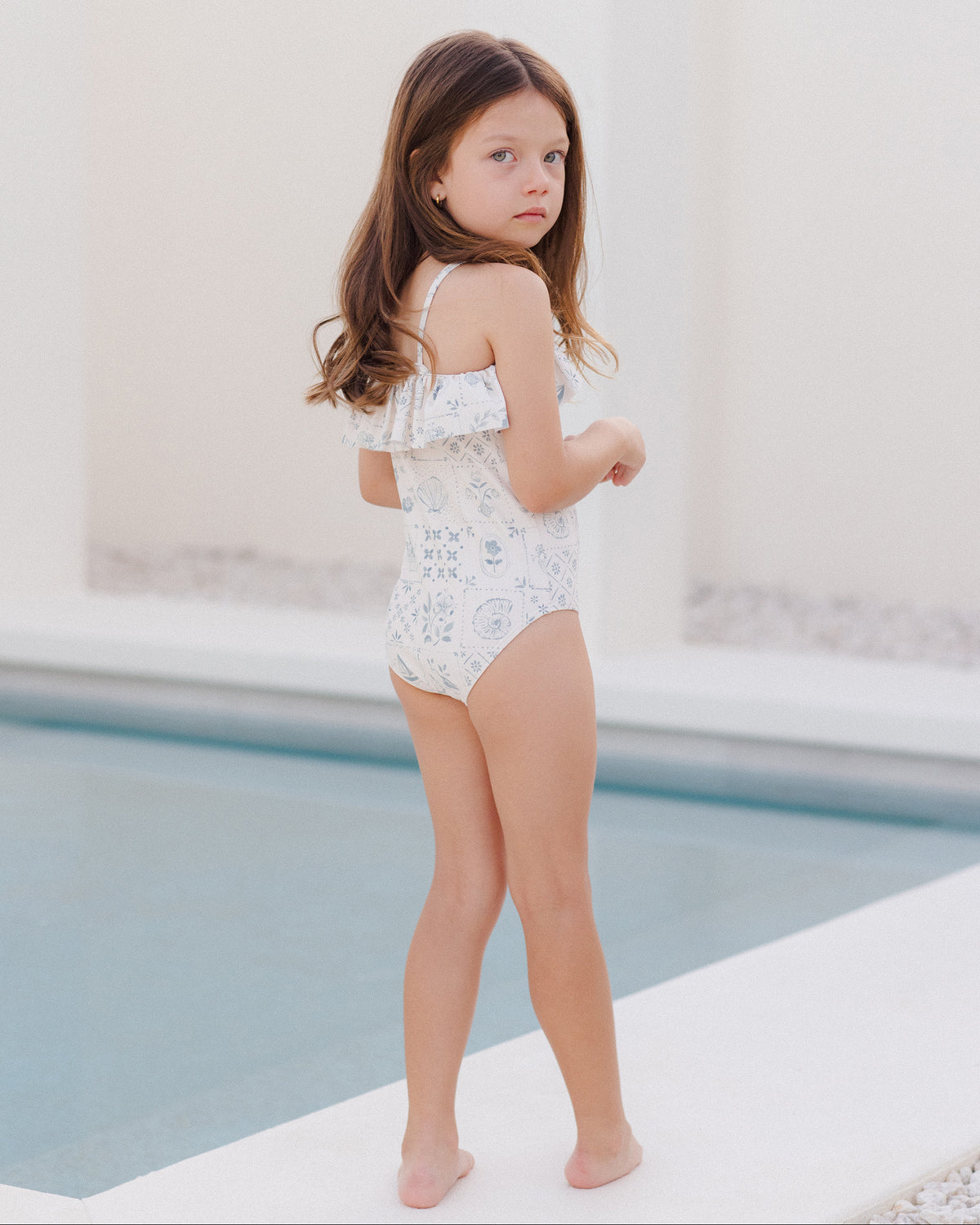 RYLEE + CRU RUFFLE ONE-PIECE / TILE
