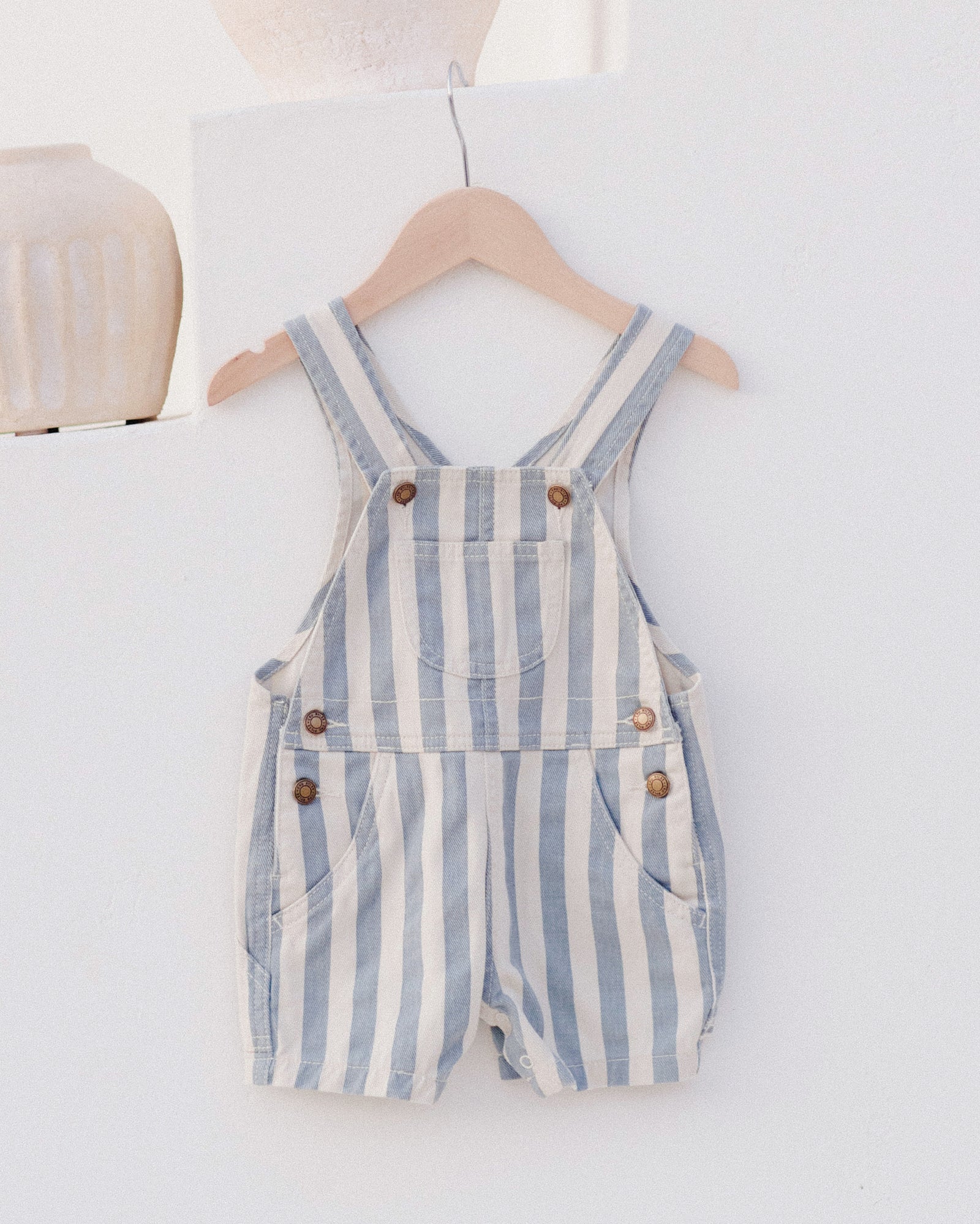 RYLEE + CRU DENIM SHORTALLS / OCEAN STRIPE