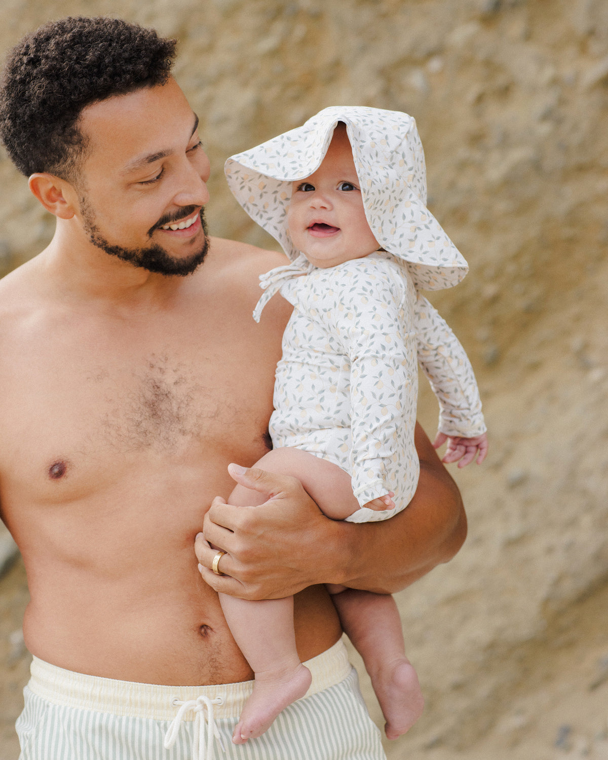 RYLEE + CRU DELPHINE RASHGUARD ONE-PIECE / LEMONS