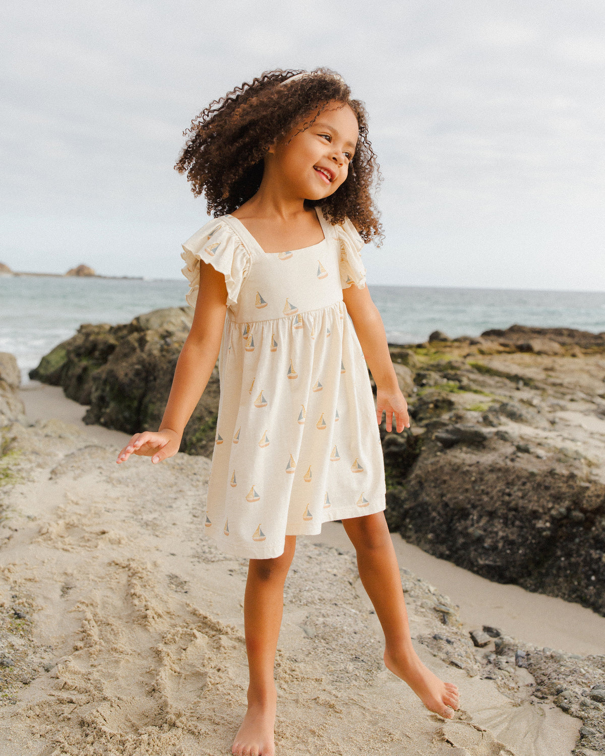 RYLEE + CRU MARIPOSA DRESS / SAILBOATS