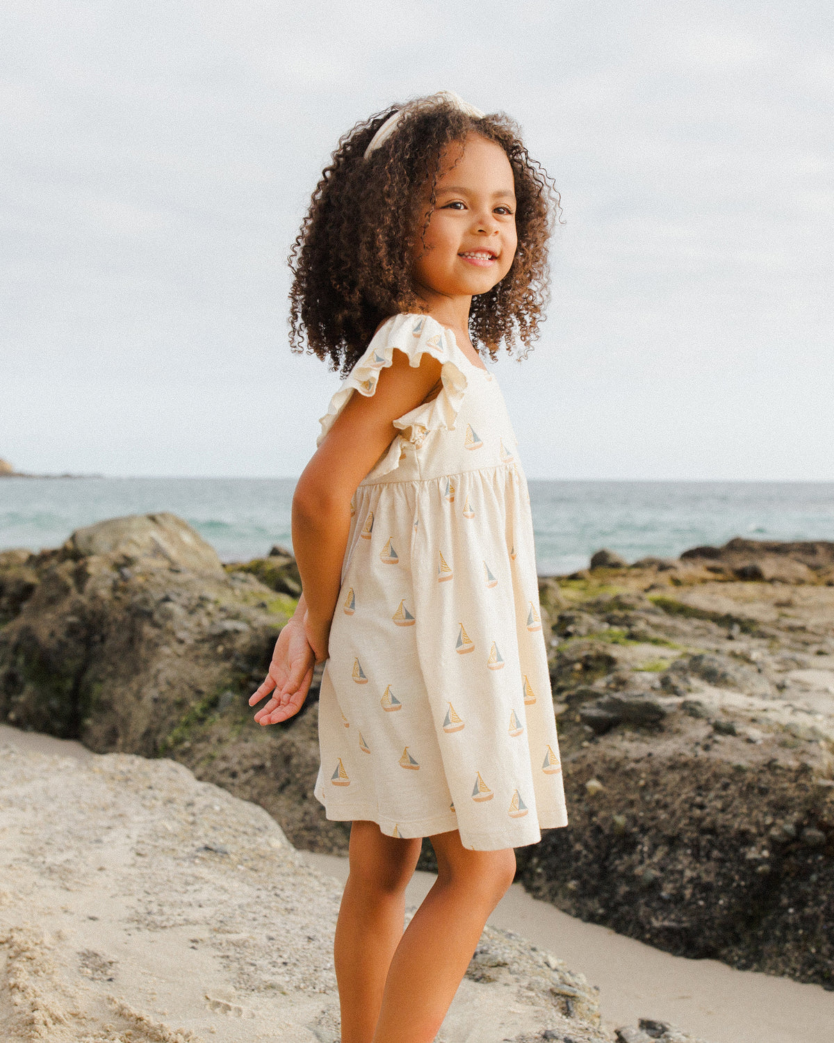 RYLEE + CRU MARIPOSA DRESS / SAILBOATS
