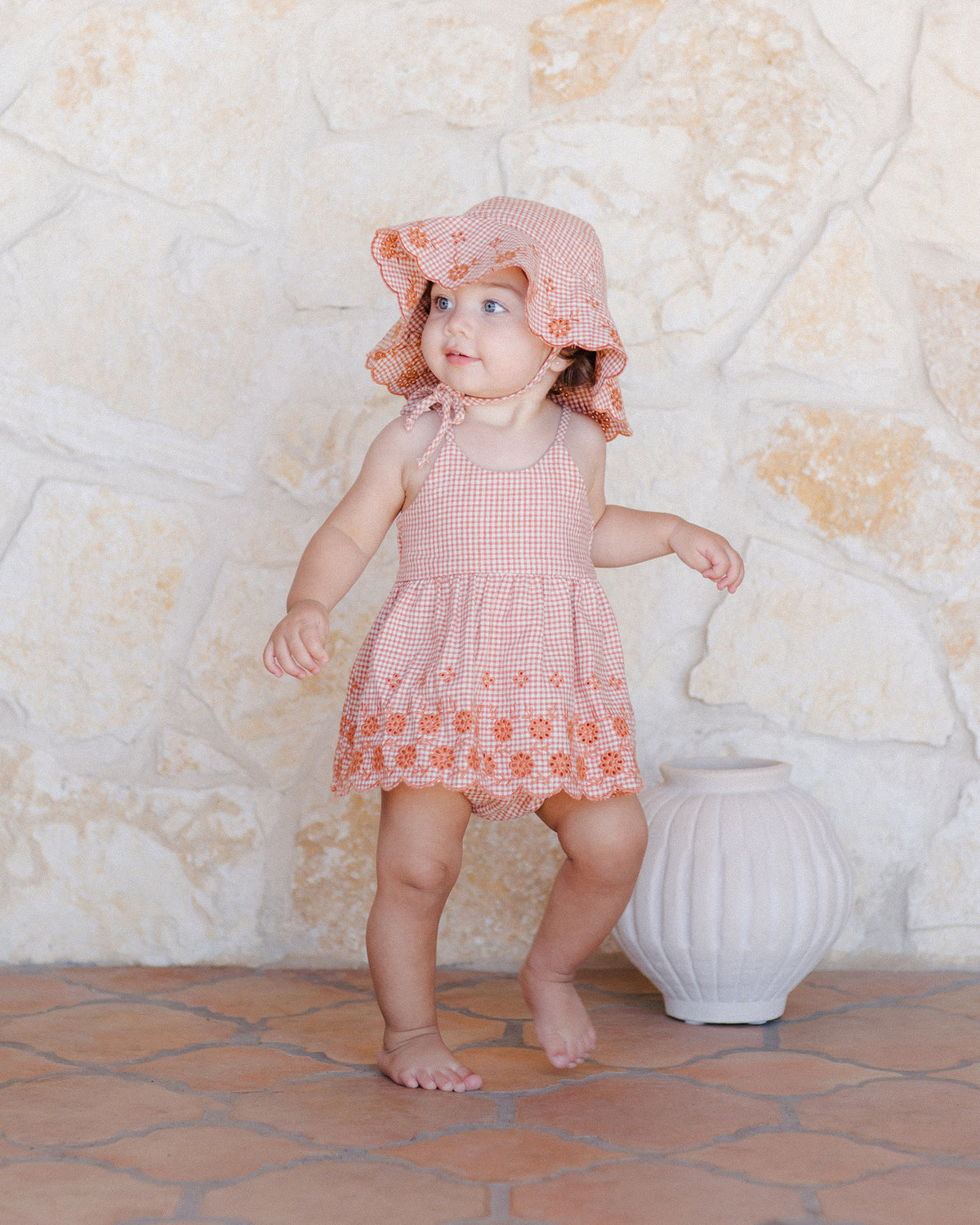 RYLEE + CRU ZENI SET / POPPY GINGHAM