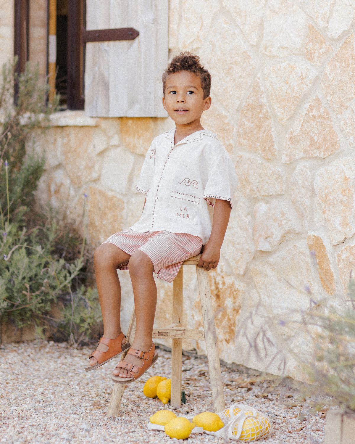 RYLEE + CRU LAPEL COLLAR SHIRT / LA MER