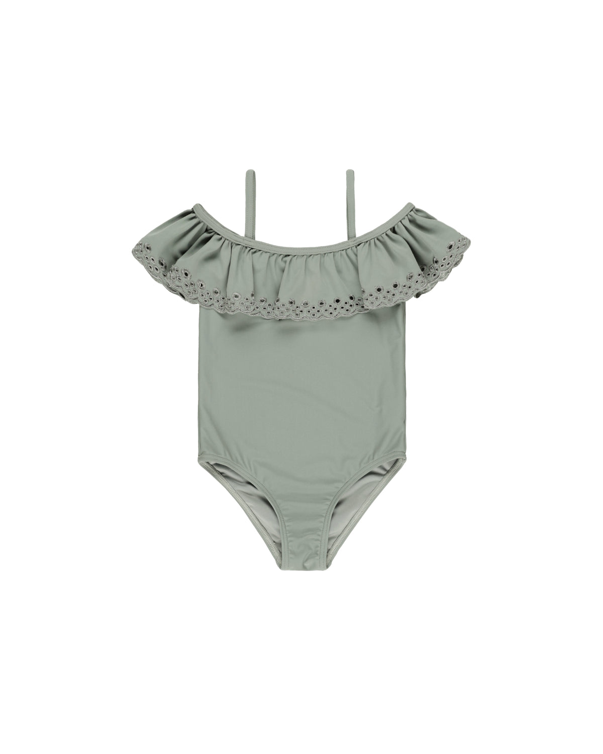 RYLEE + CRU OFF THE SHOULDER ONE-PIECE / EUCALYPTUS