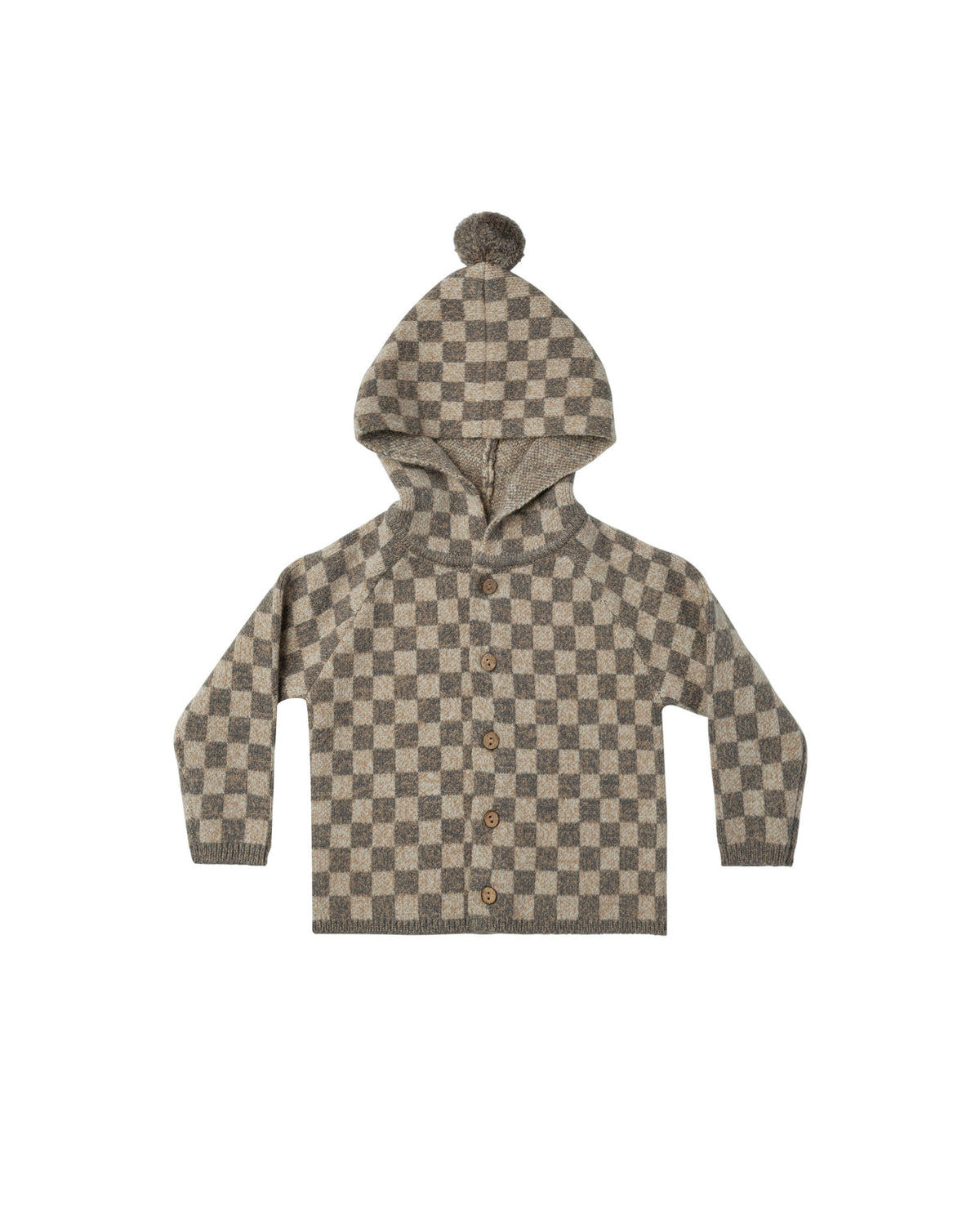 RYLEE + CRU TASSLE CARDIGAN / HEATHERED CHECK