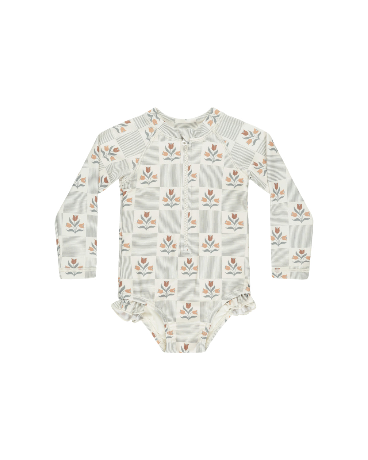 RYLEE + CRU RASHGUARD ONEPIECE / GARDEN GRID