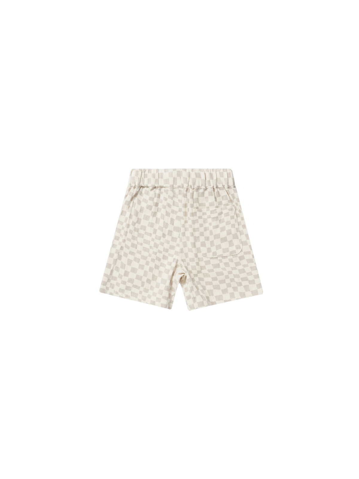 RYLEE + CRU BERMUDA SHORT / DOVE CHECK