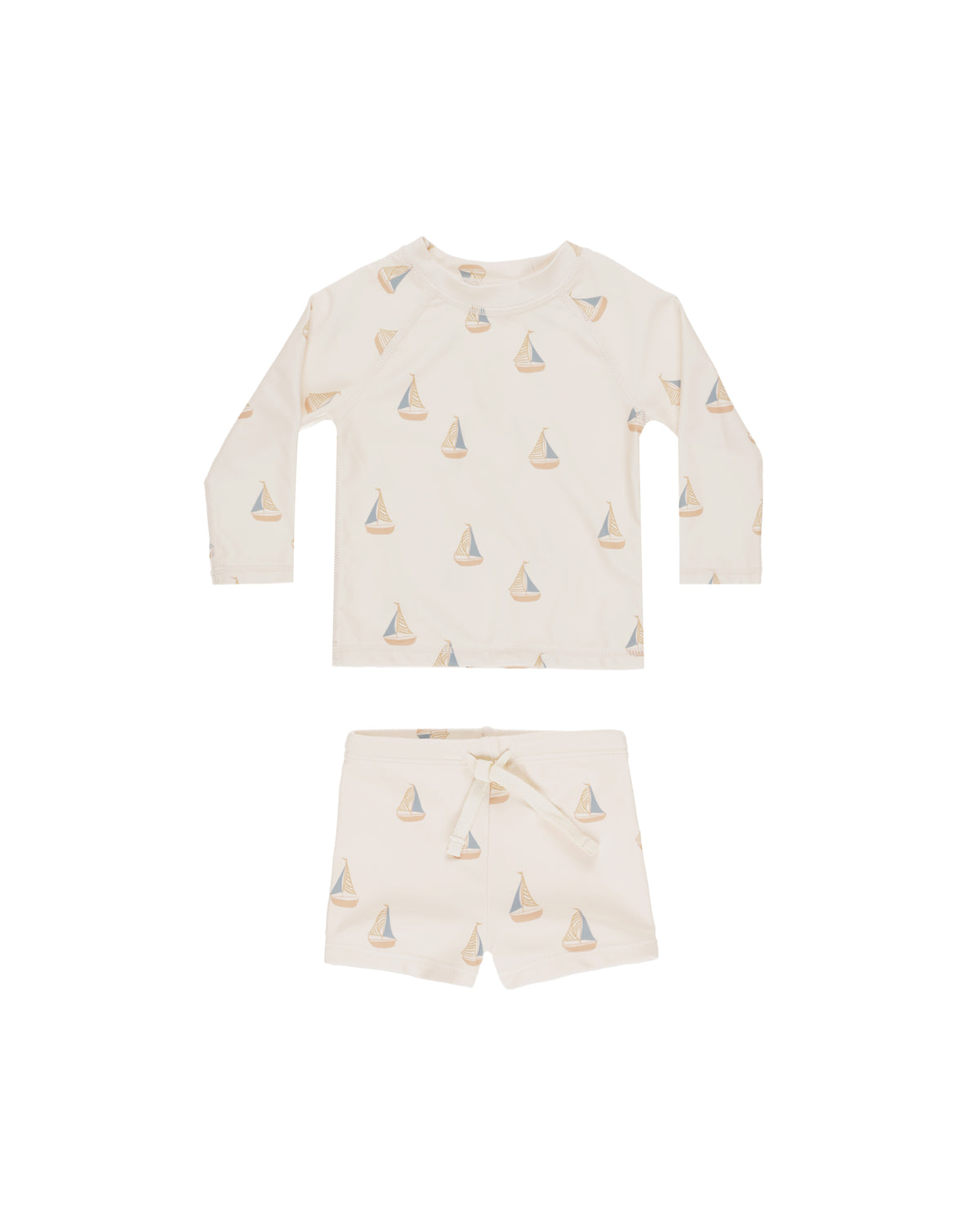 RYLEE + CRU RASHGUARD BOY SET / SAILBOATS