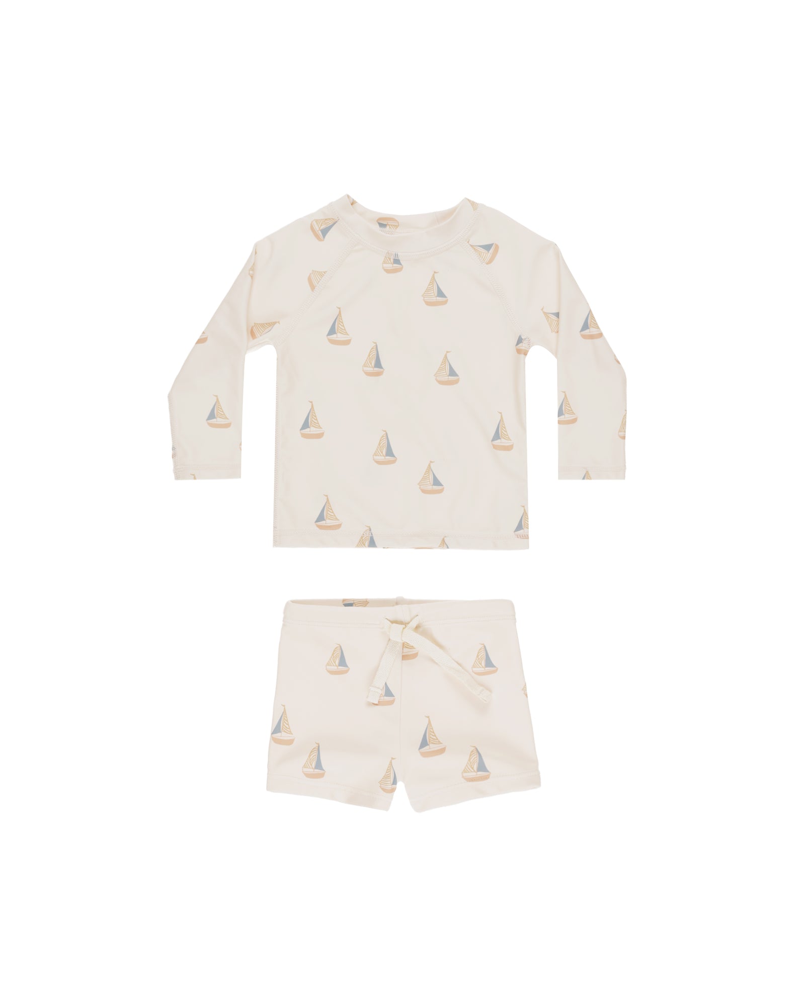 RYLEE + CRU RASHGUARD BOY SET / SAILBOATS
