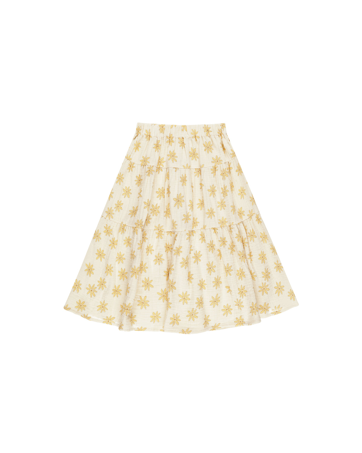 RYLEE + CRU TIERED MIDI SKIRT / DAISIES