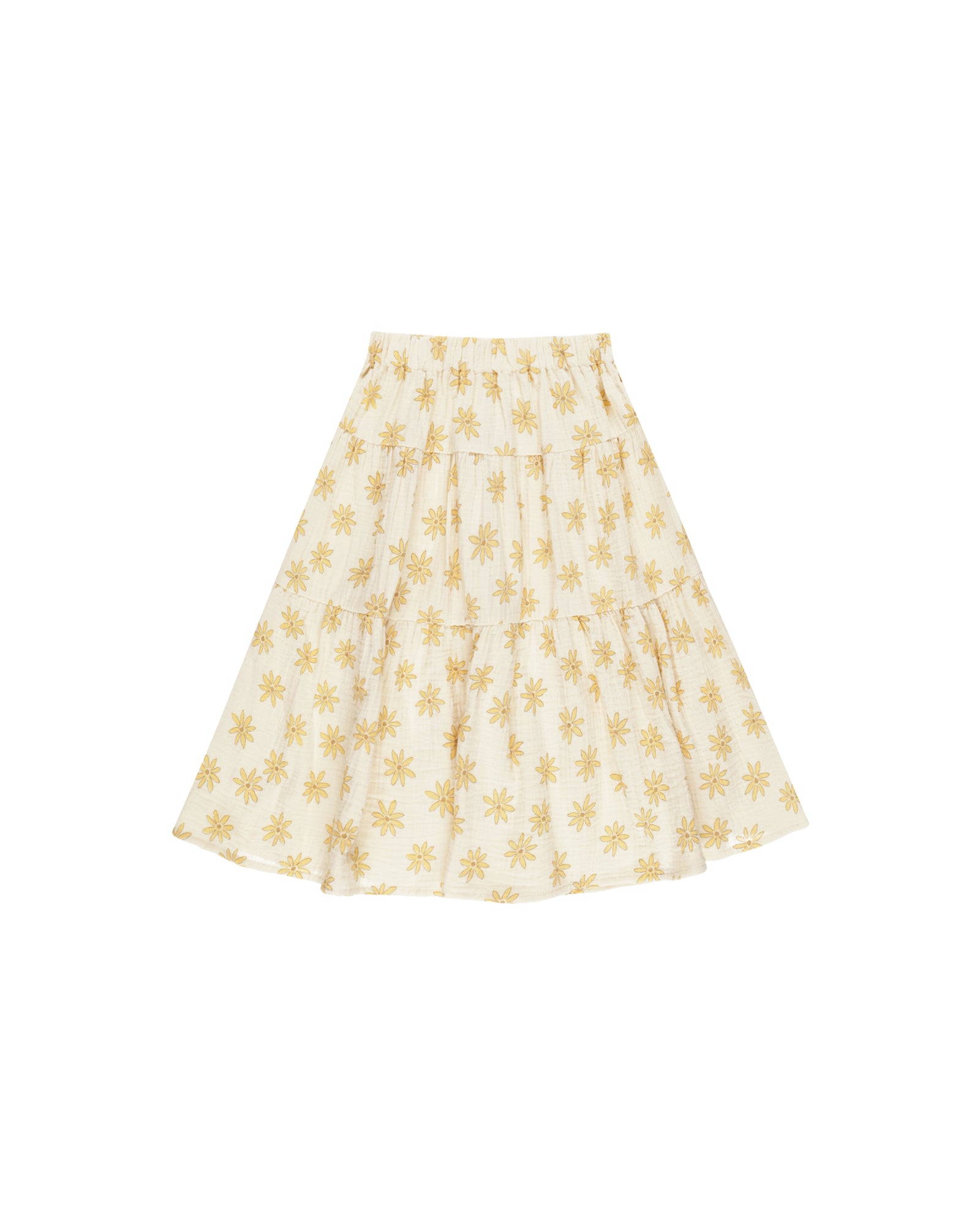 RYLEE + CRU TIERED MIDI SKIRT / DAISIES