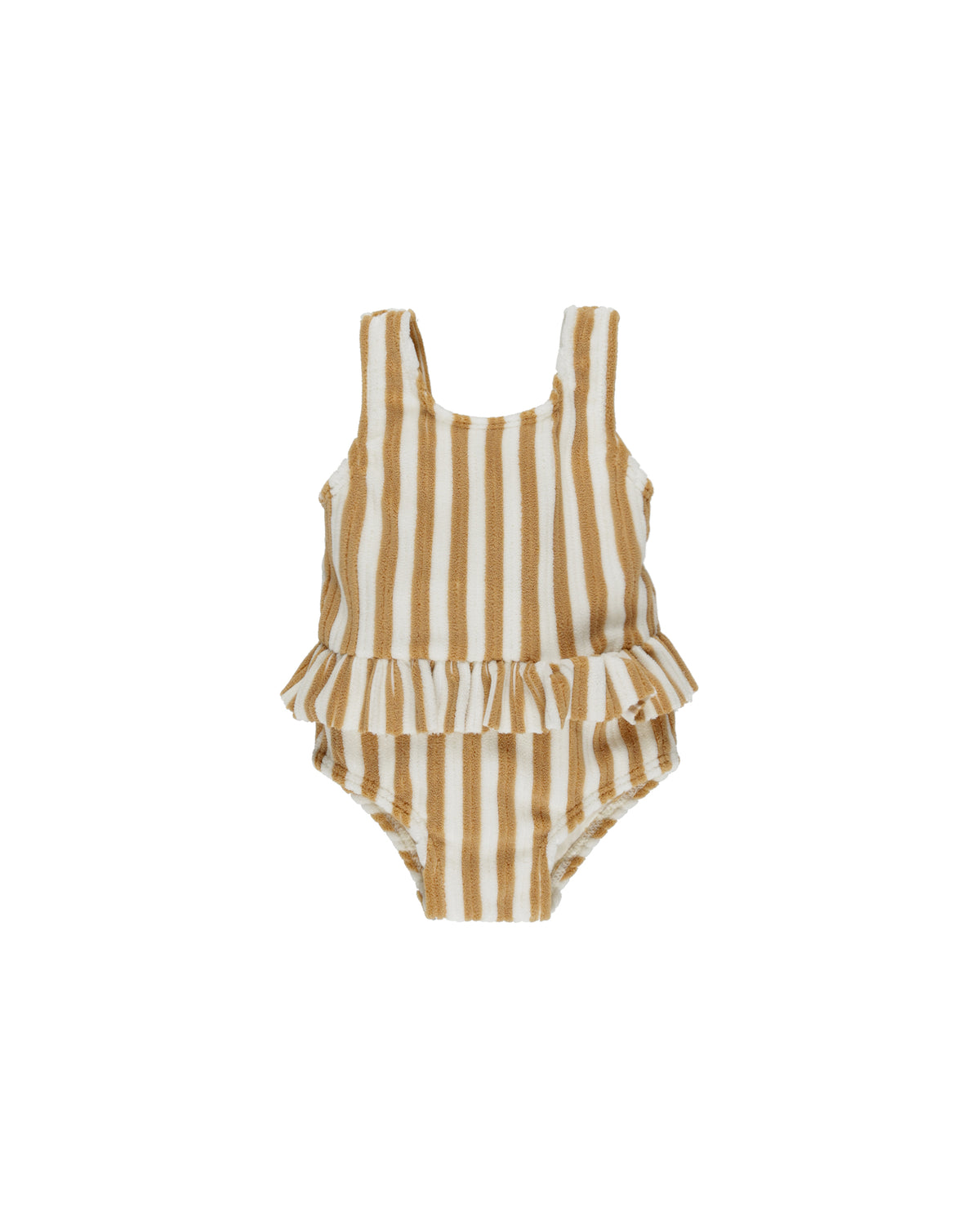 RYLEE + CRU SKIRTED ONE-PIECE / MARIGOLD STRIPE