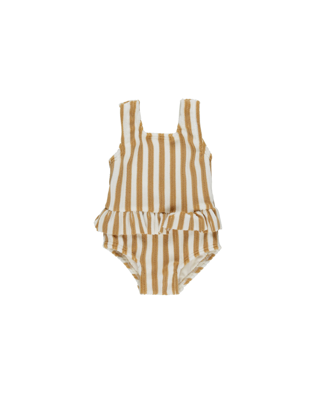 RYLEE + CRU SKIRTED ONE-PIECE / MARIGOLD STRIPE