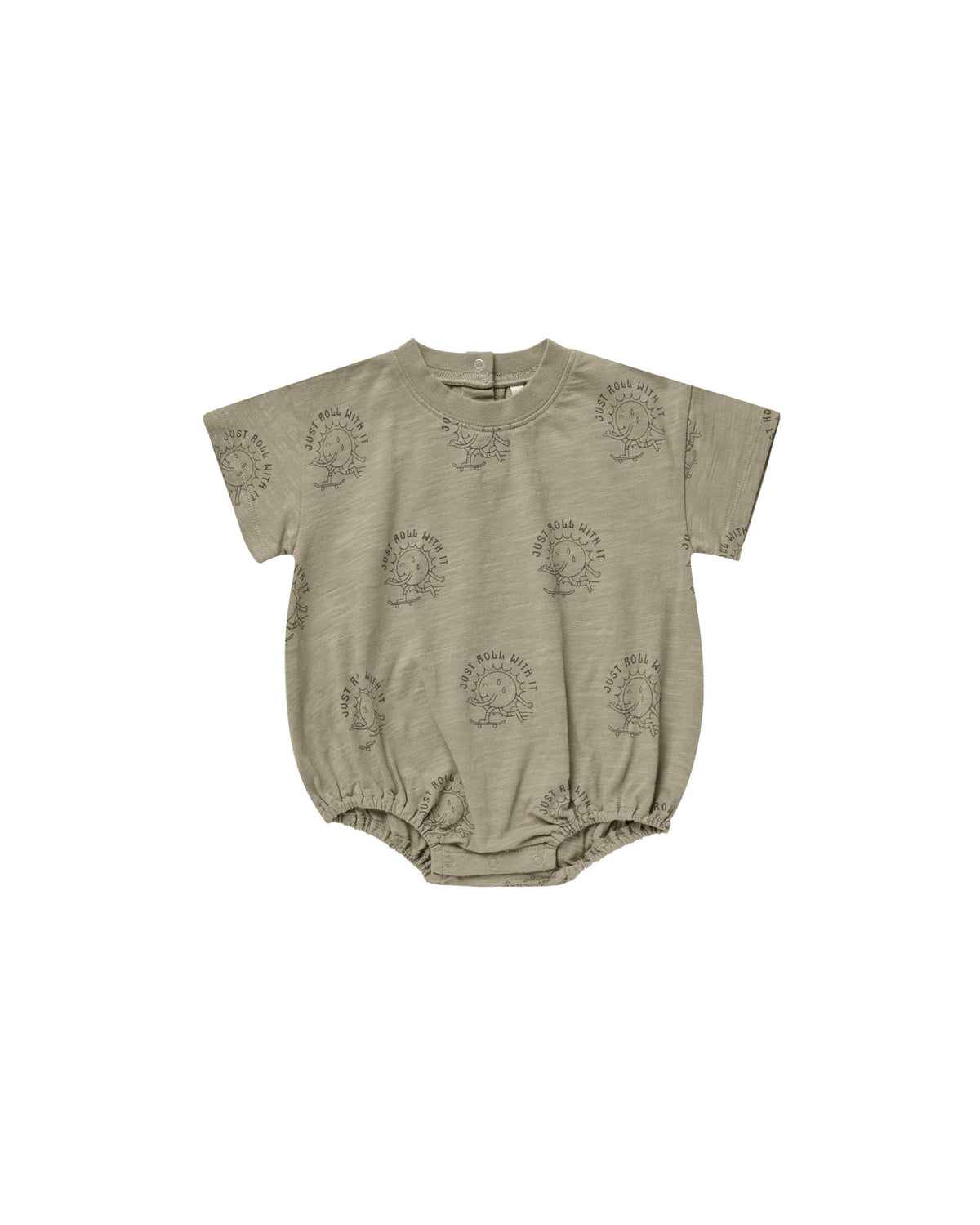 RYLEE + CRU RELAXED SHORT SLEEVE BUBBLE ROMPER / JUST ROLL WITH IT