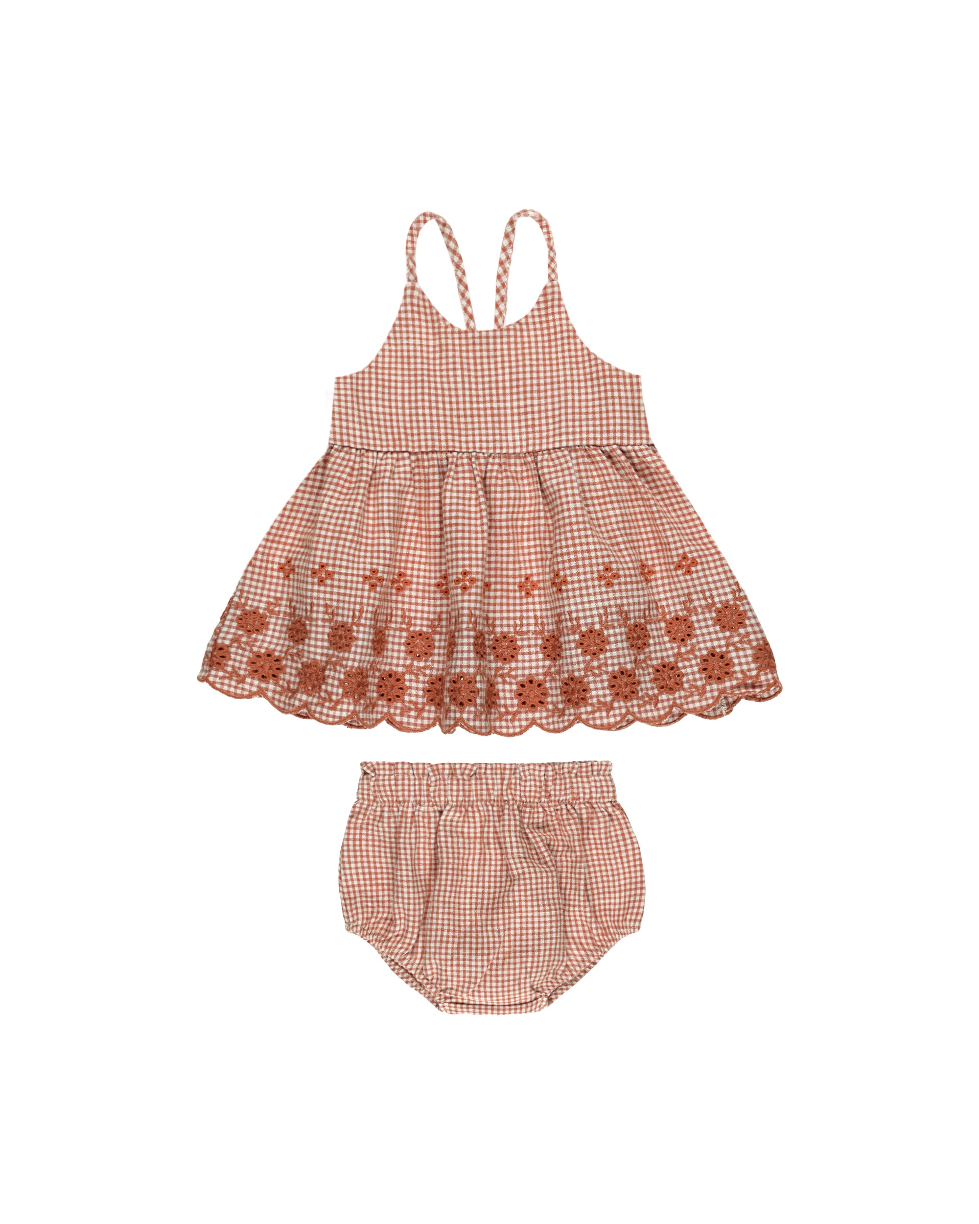 RYLEE + CRU ZENI SET / POPPY GINGHAM