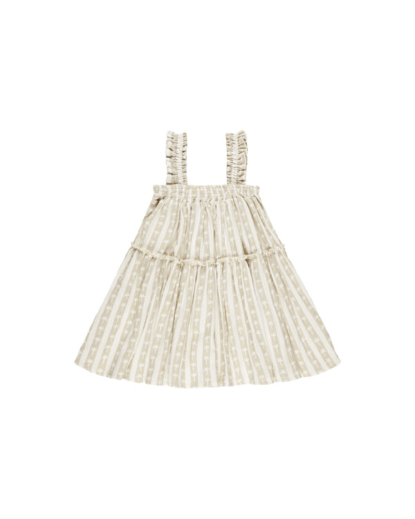 RYLEE + CRU CICILY DRESS / PALM STRIPE