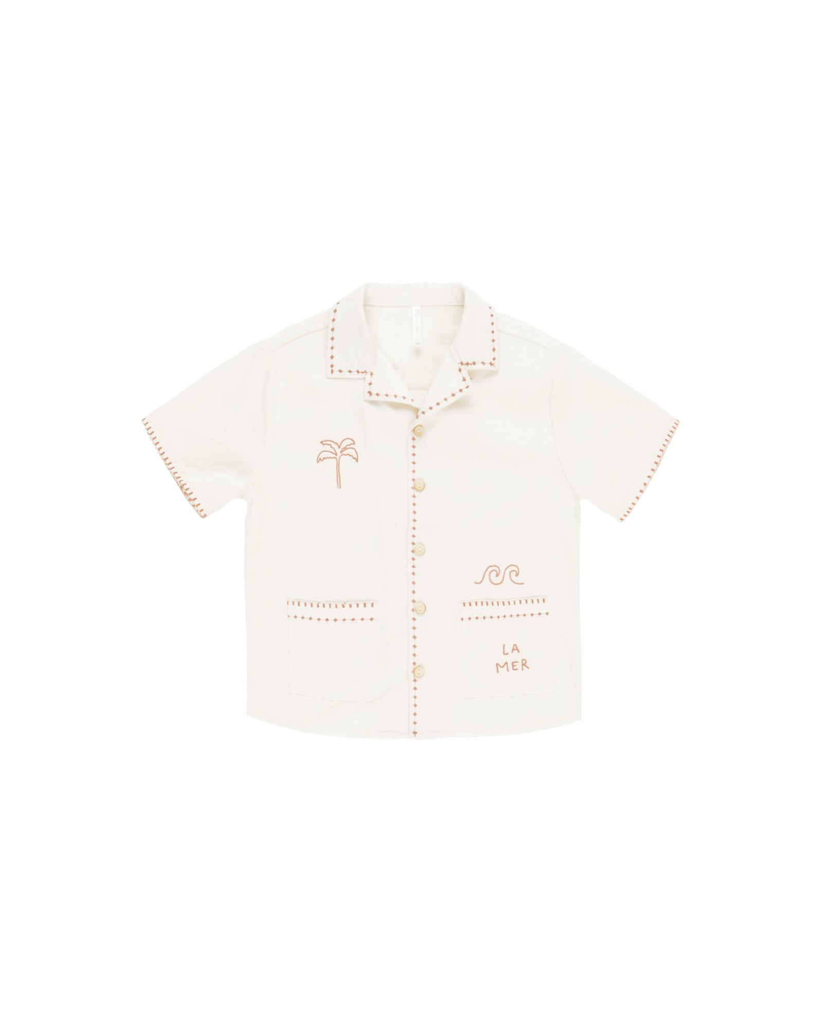 RYLEE + CRU LAPEL COLLAR SHIRT / LA MER