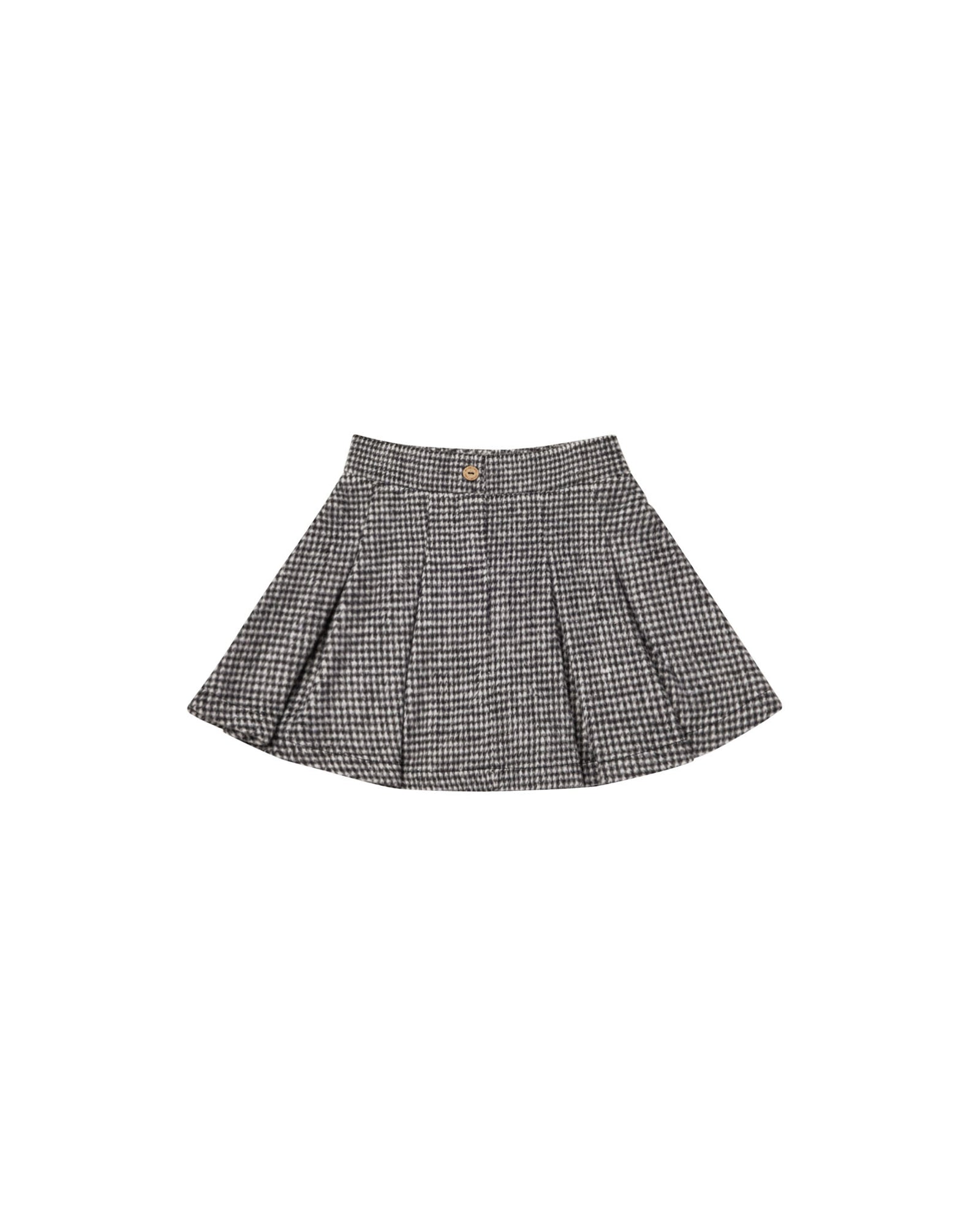 RYLEE + CRU TAILORED SKIRT/ BLACK HOUNDSTOOTH