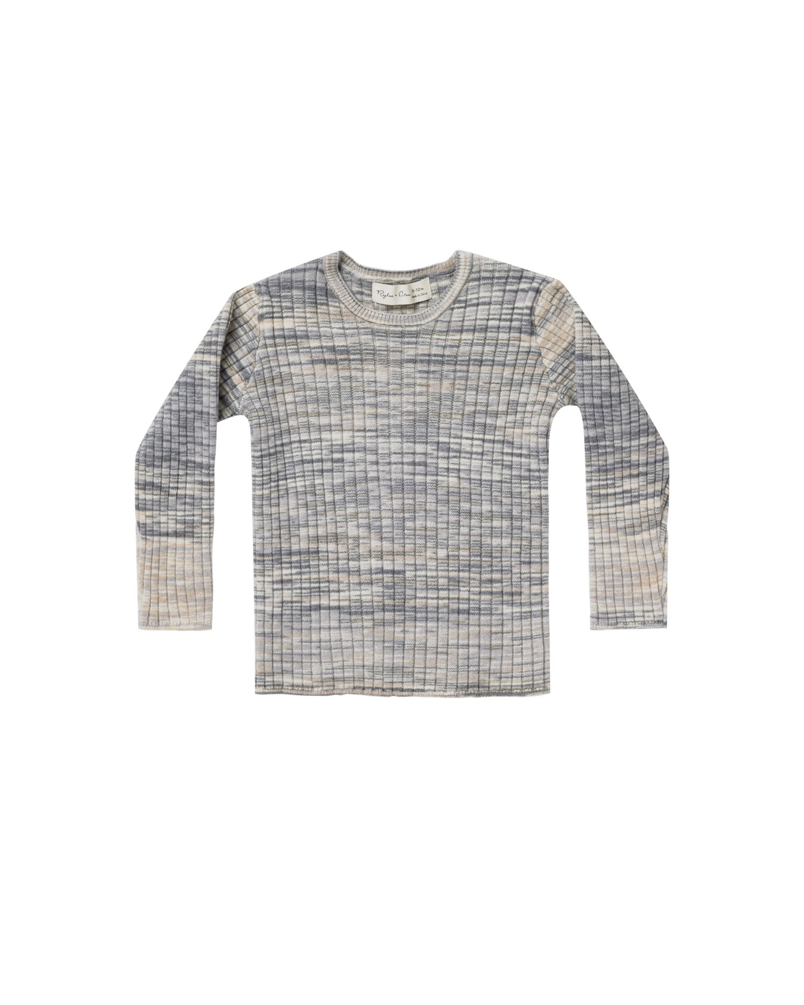 RYLEE + CRU RIBBED LONG SLEEVE / BLUE SPACE DYE