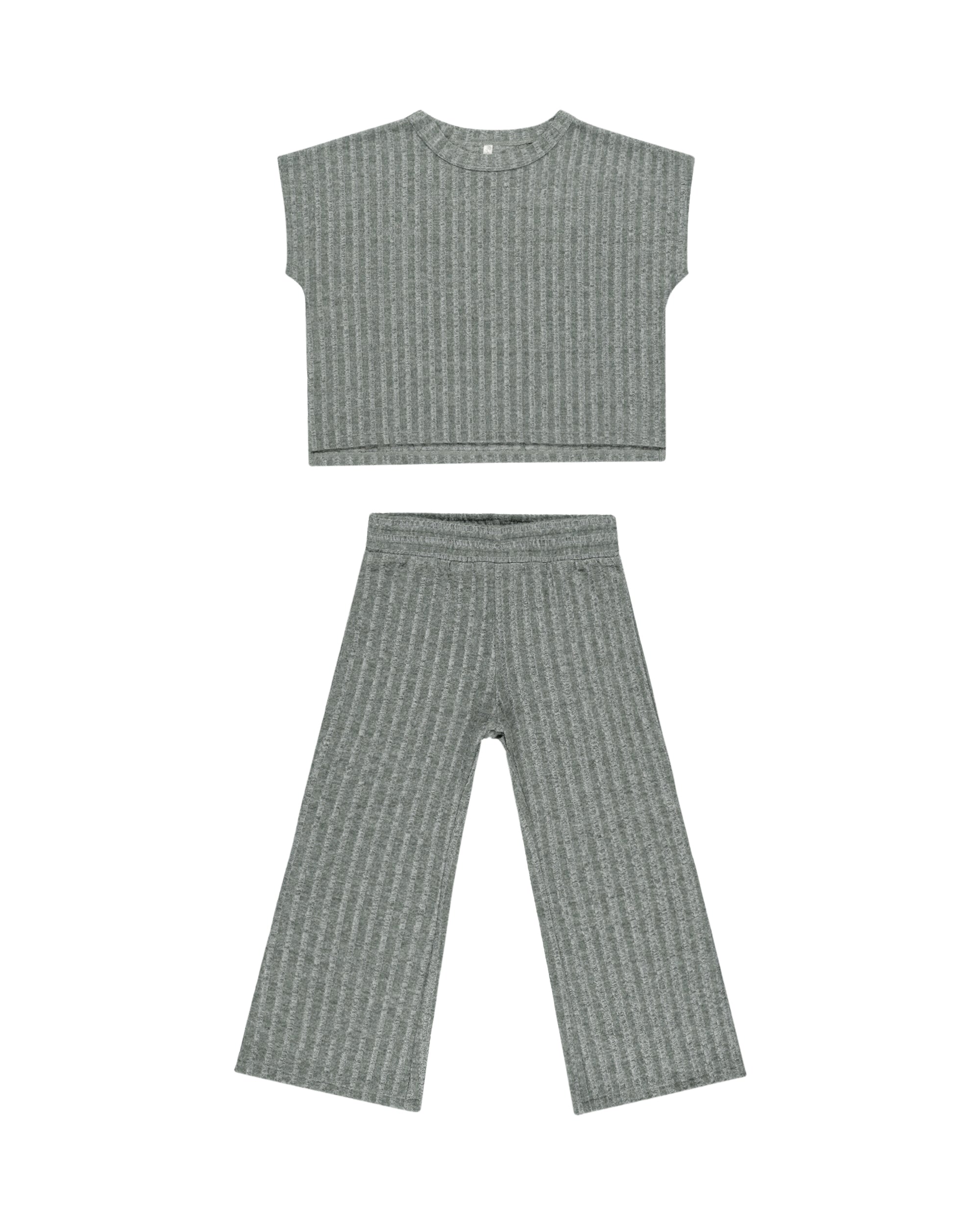 RYLEE + CRU COZY RIB KNIT SET / EUCALYPTUS