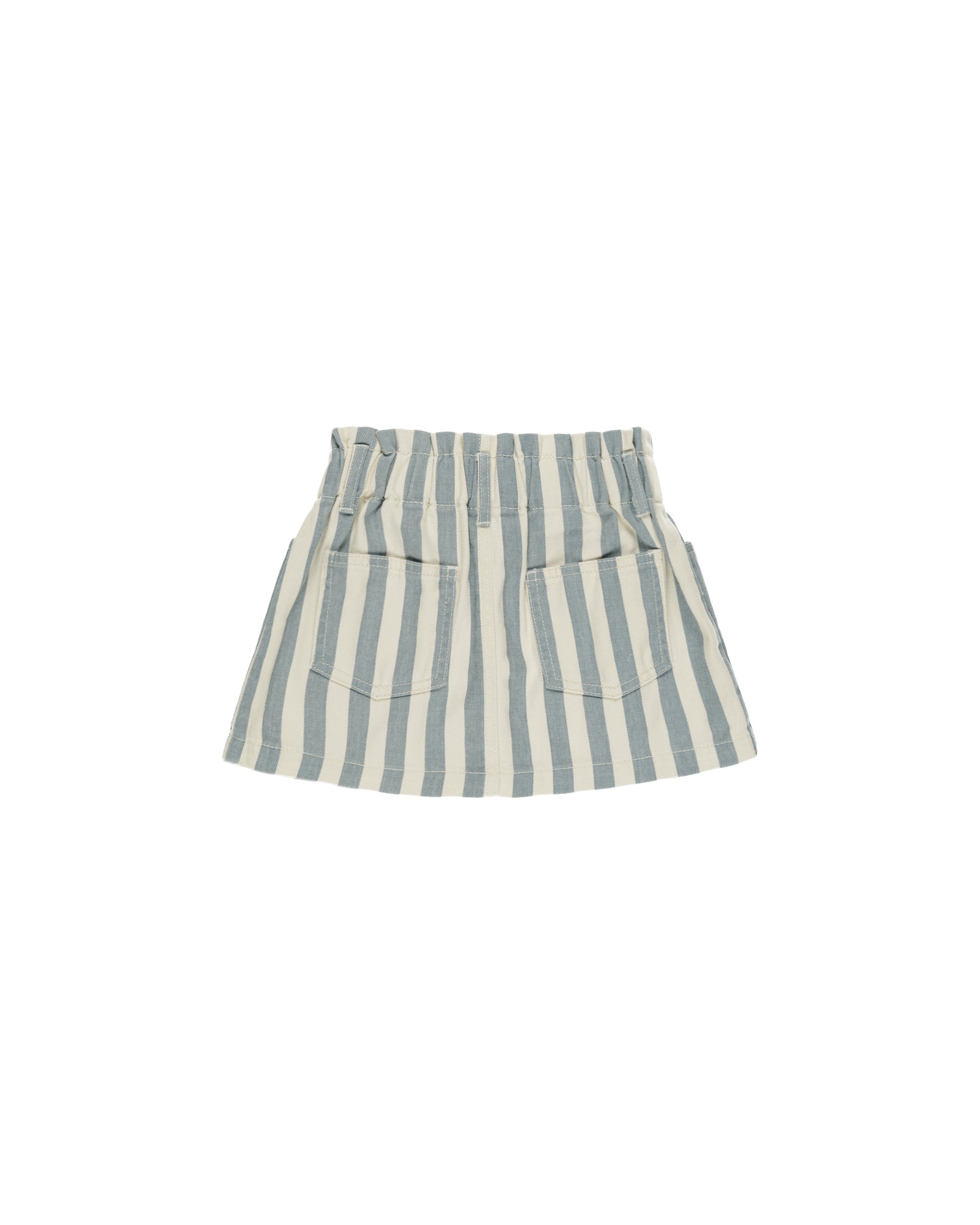 RYLEE + CRU DENIM MINI SKIRT / OCEAN STRIPE
