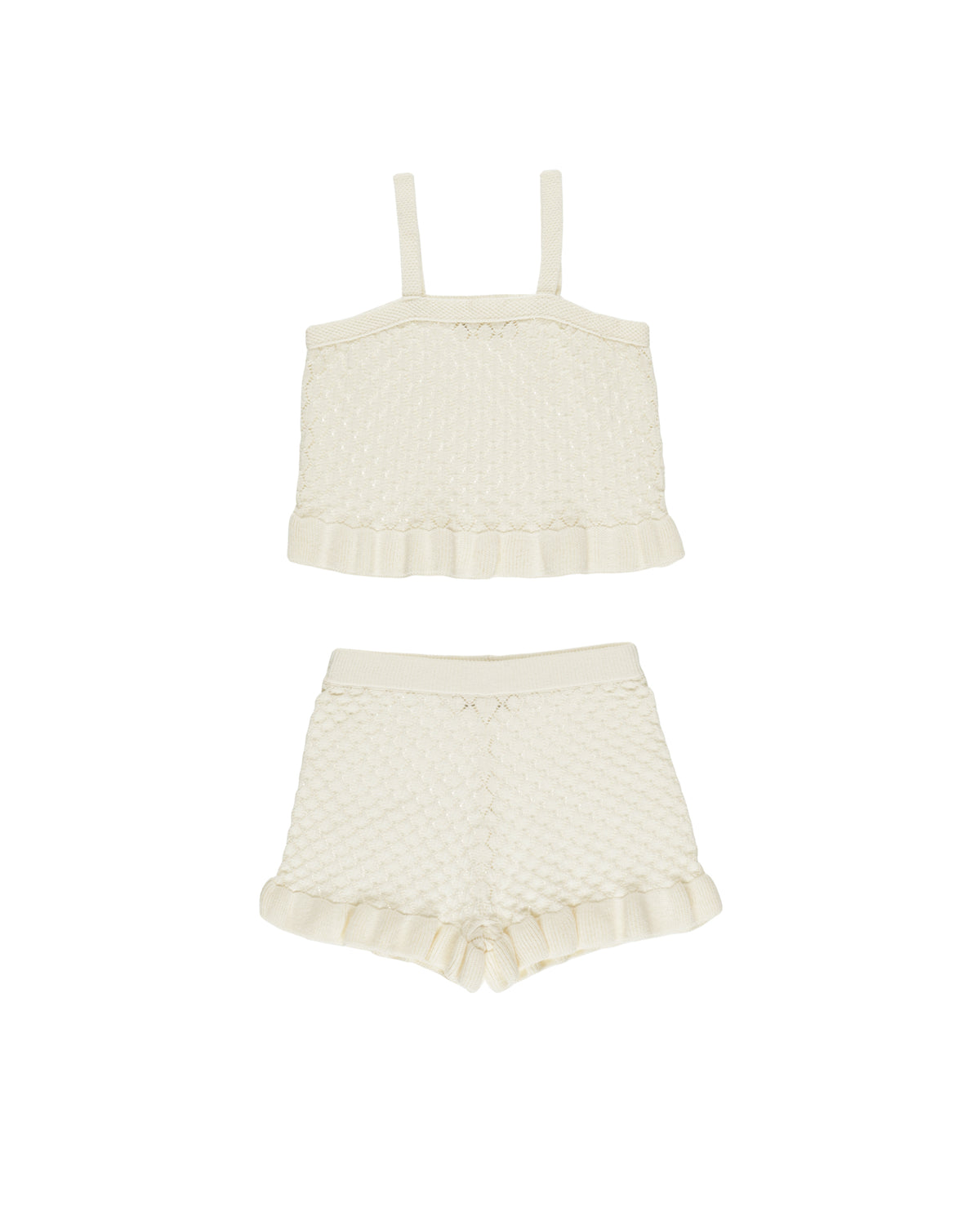 RYLEE + CRU CROCHET KNIT TANK SET / IVORY