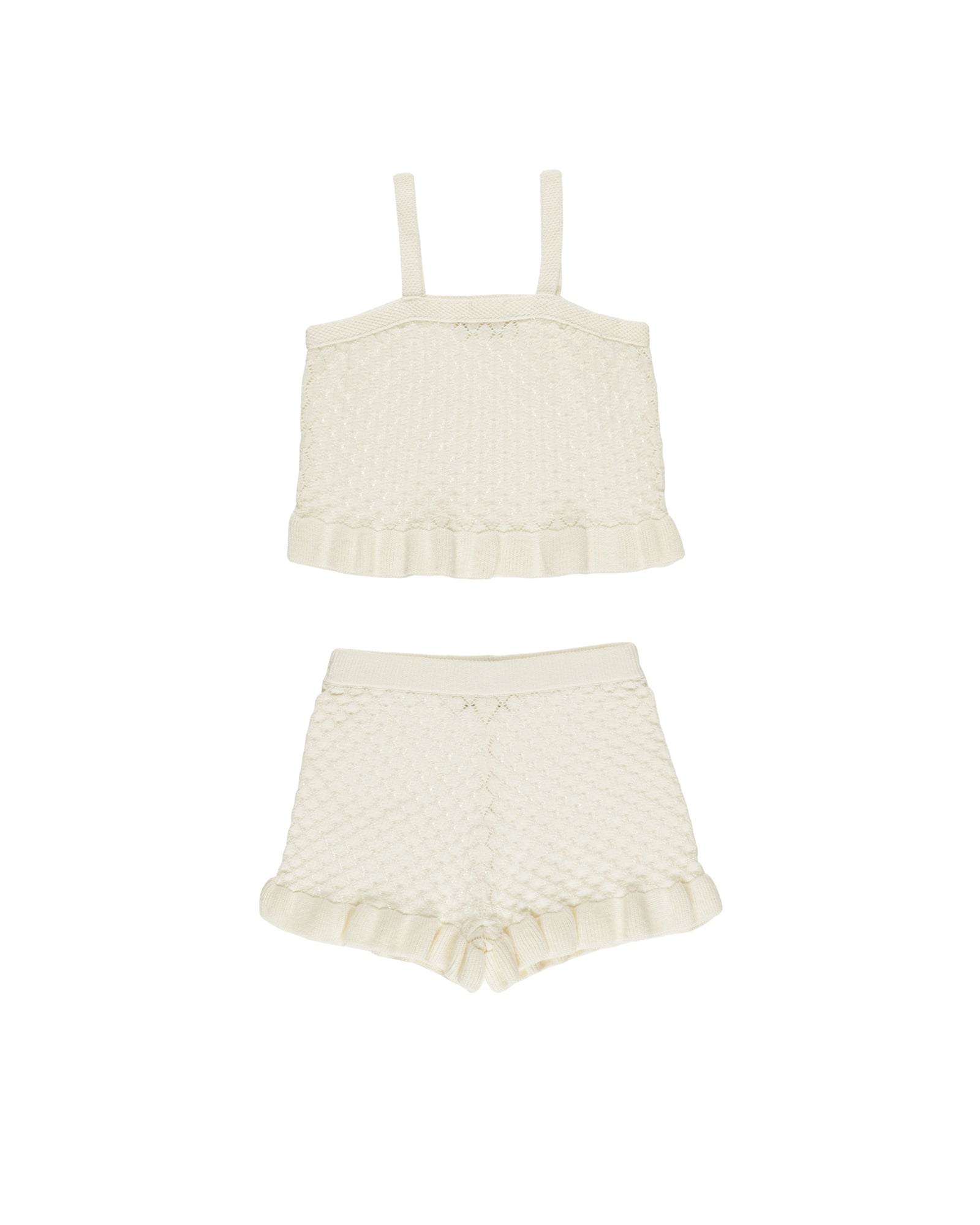 RYLEE + CRU CROCHET KNIT TANK SET / IVORY