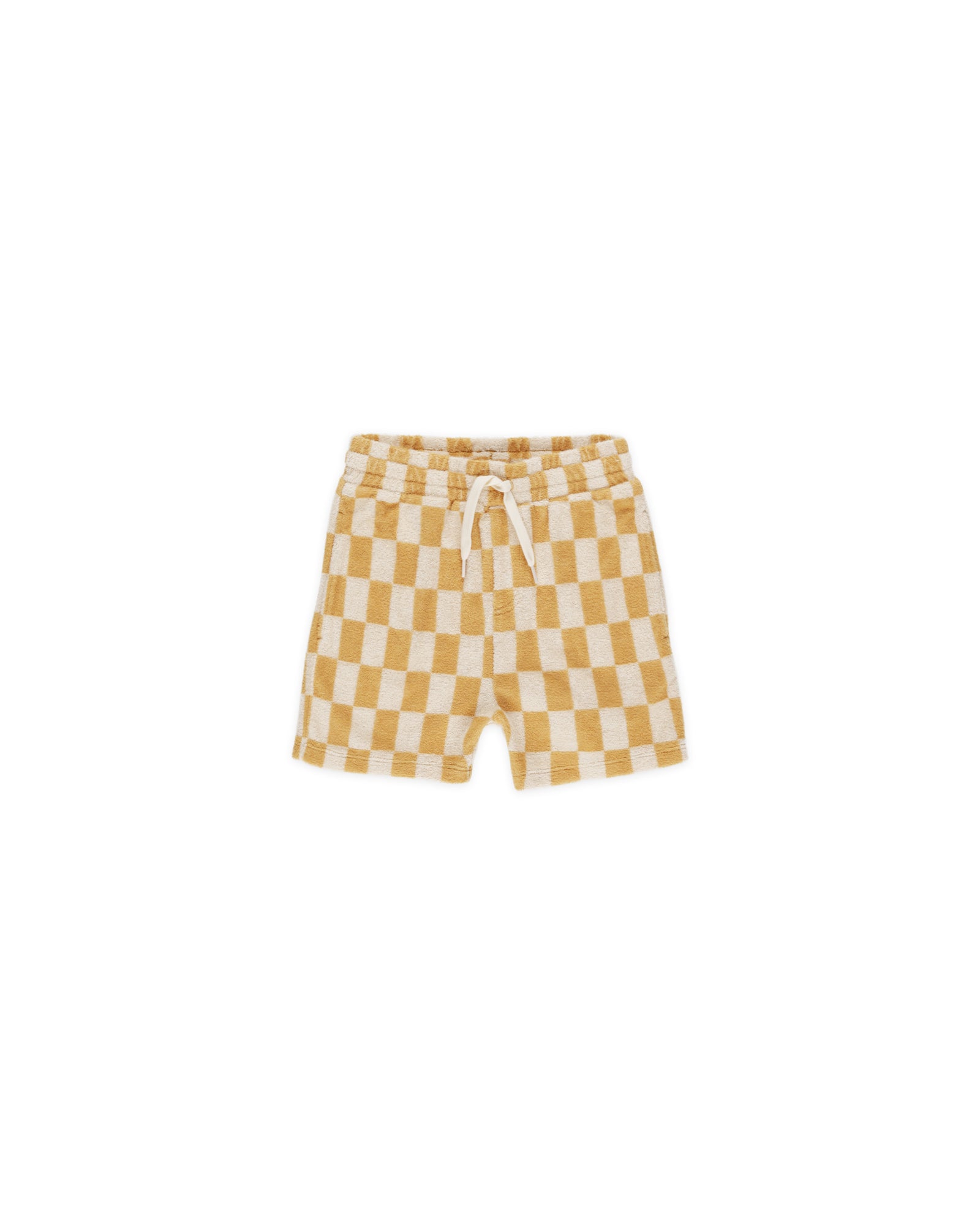 RYLEE + CRU TERRY SHORTS / MARIGOLD CHECK