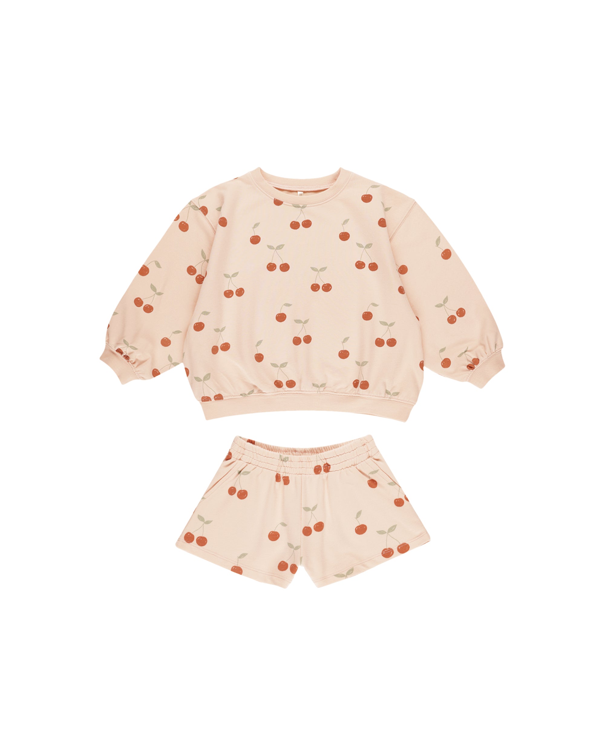 RYLEE + CRU SUMMER TERRY SET / CHERRIES