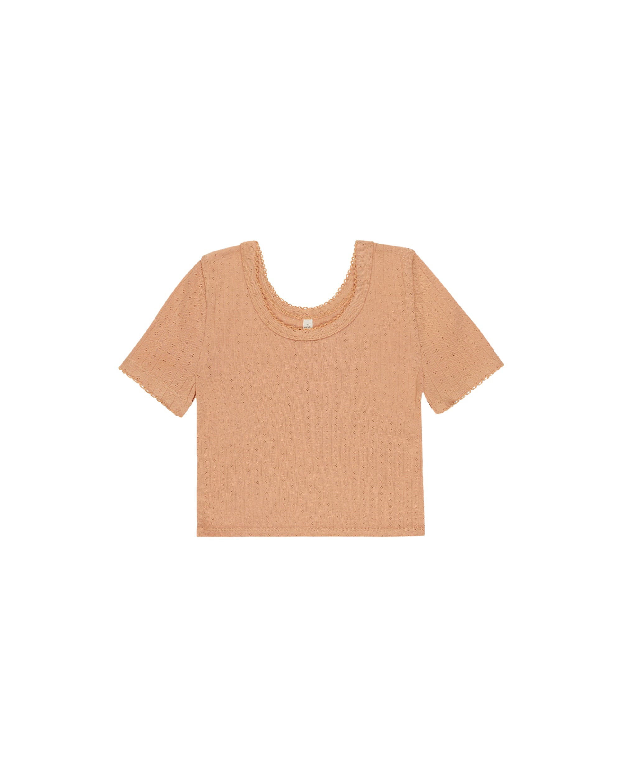 RYLEE + CRU POINTELLE TEE / GRAPEFRUIT