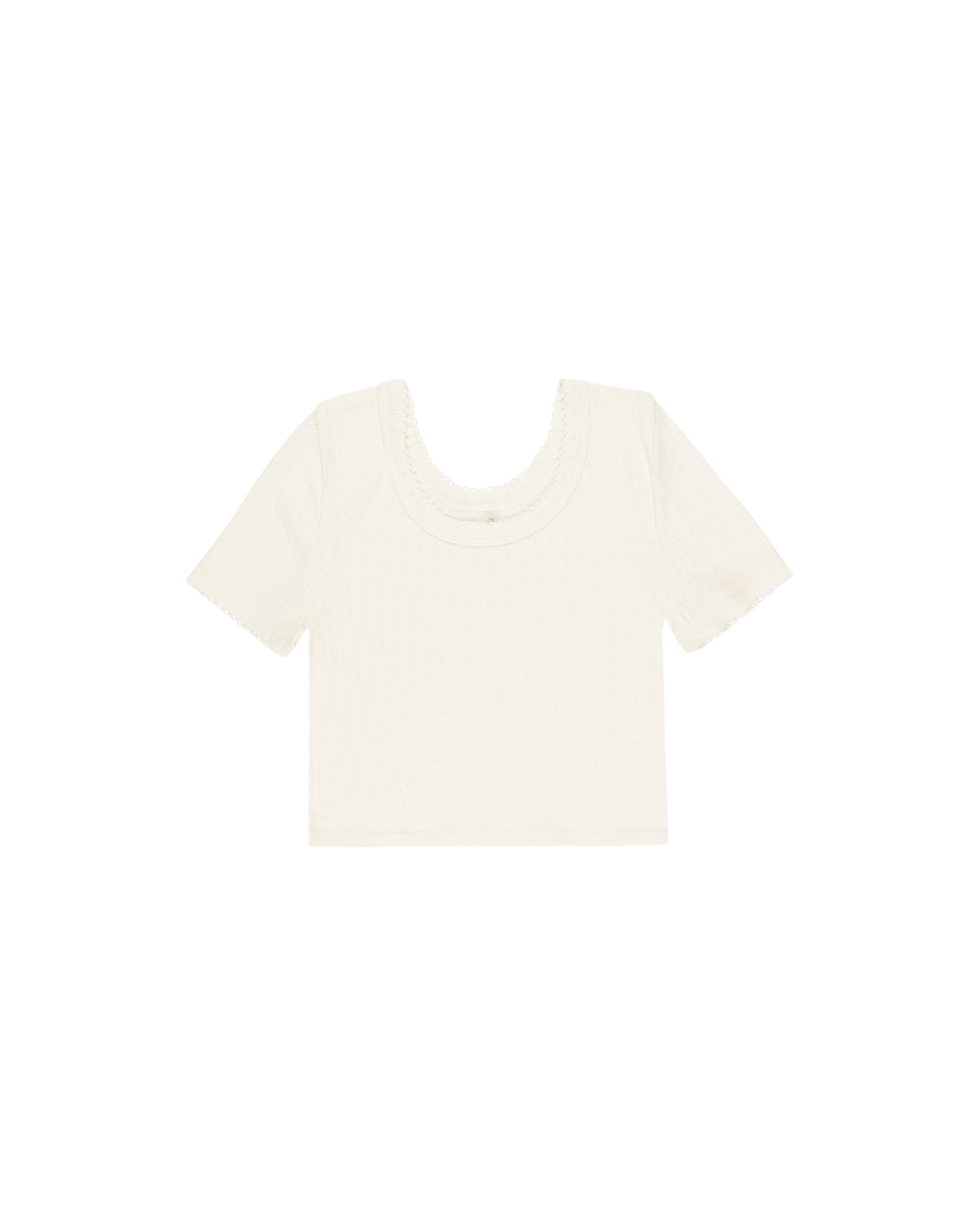 RYLEE + CRU POINTELLE TEE / IVORY
