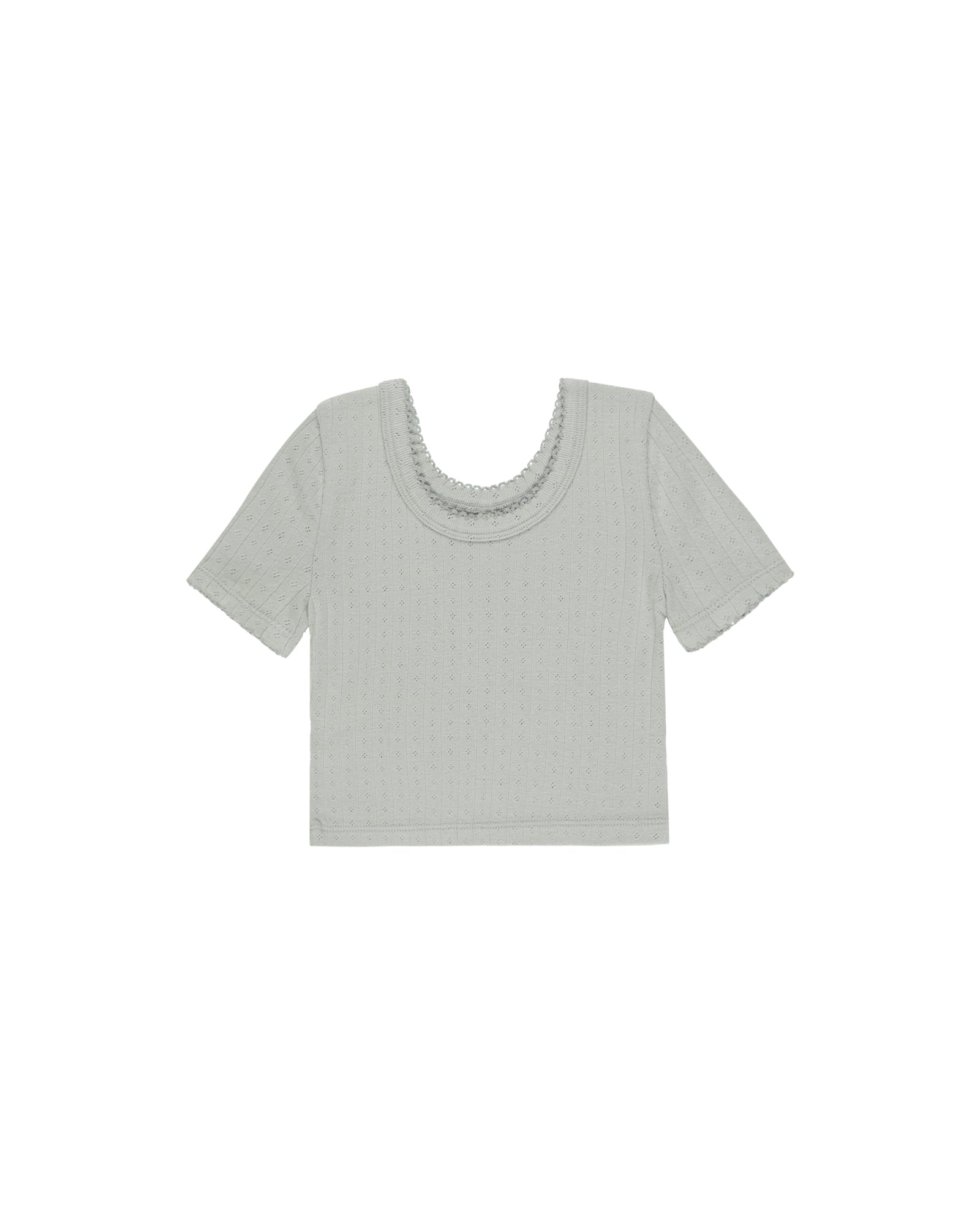 RYLEE + CRU POINTELLE TEE / SEAFOAM