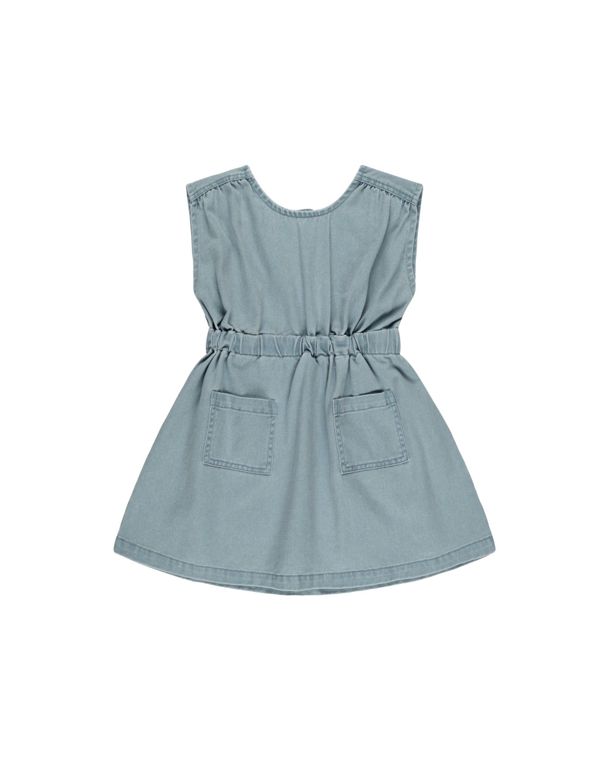 rylee and cru denim dress Sophie Dress Lightweight Denim Quincy Mae