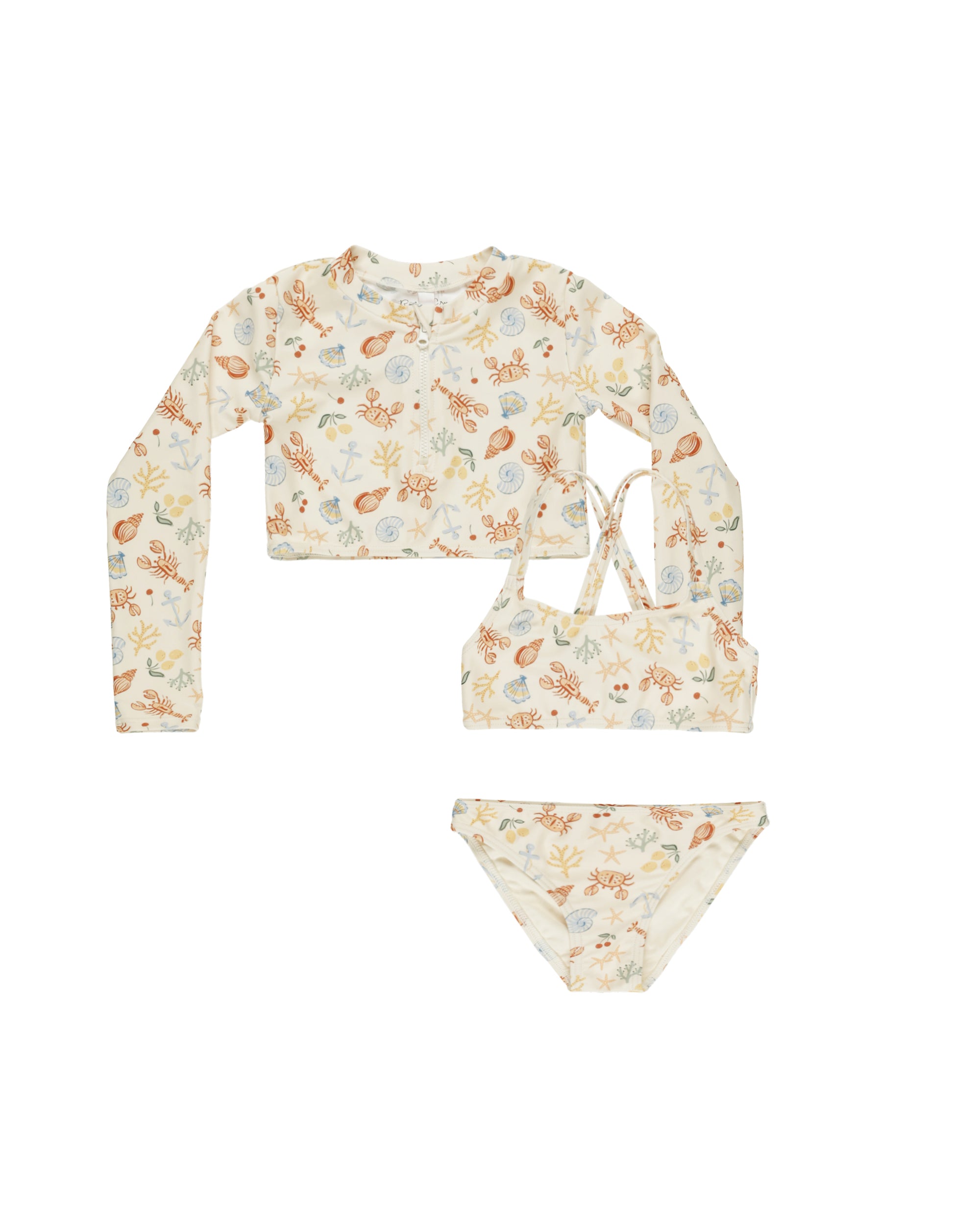 RYLEE + CRU CROP RASHGUARD SET / NAUTICAL