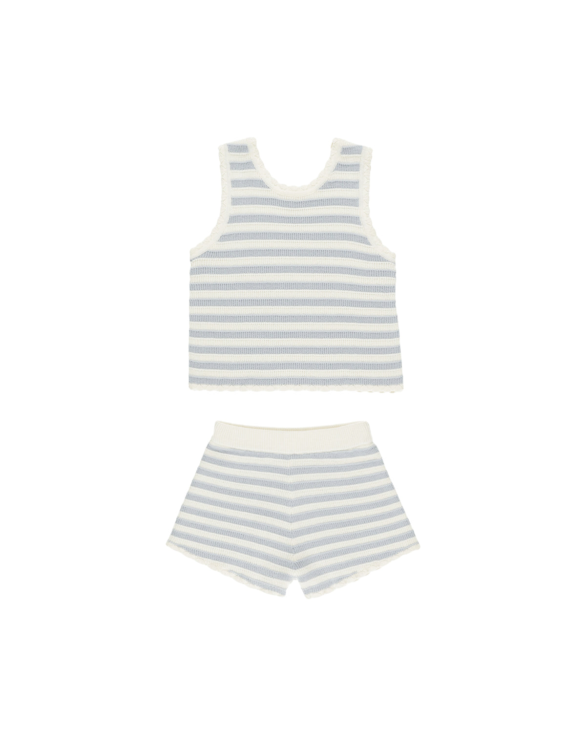 RYLEE + CRU CROCHET TANK SET / BLUE STRIPE