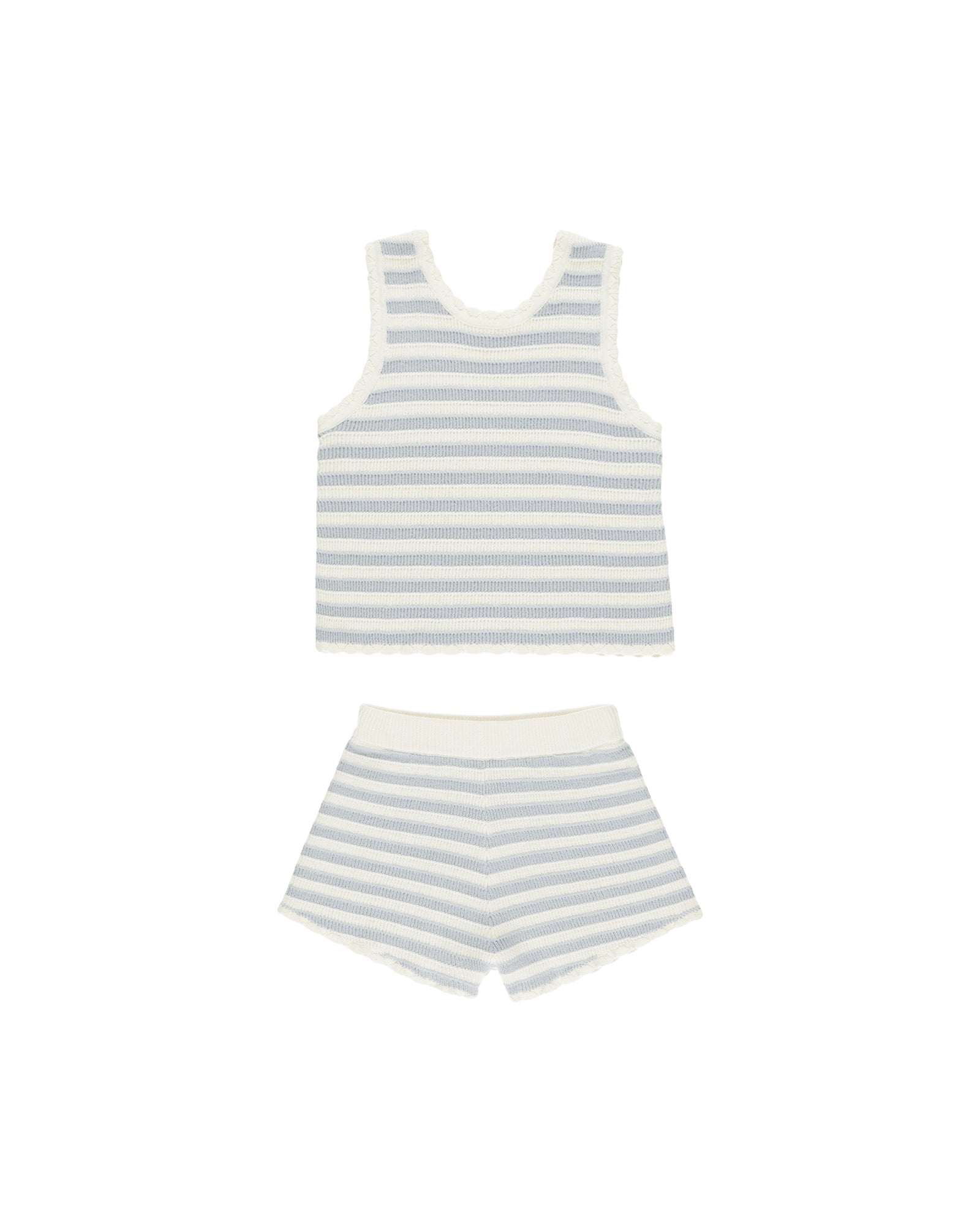 RYLEE + CRU CROCHET TANK SET / BLUE STRIPE