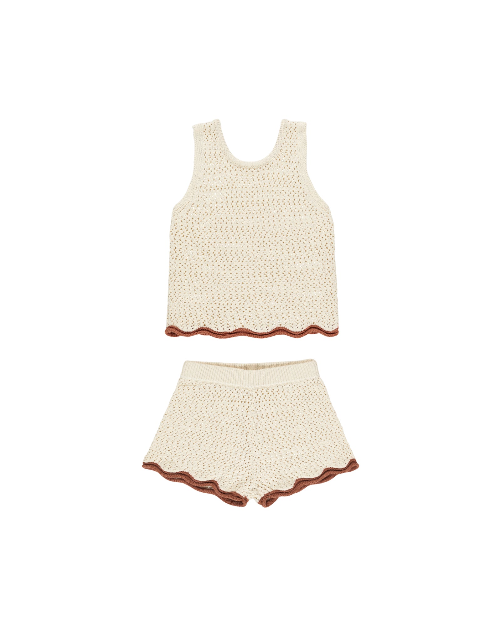 RYLEE + CRU CROCHET TANK SET / NATURAL