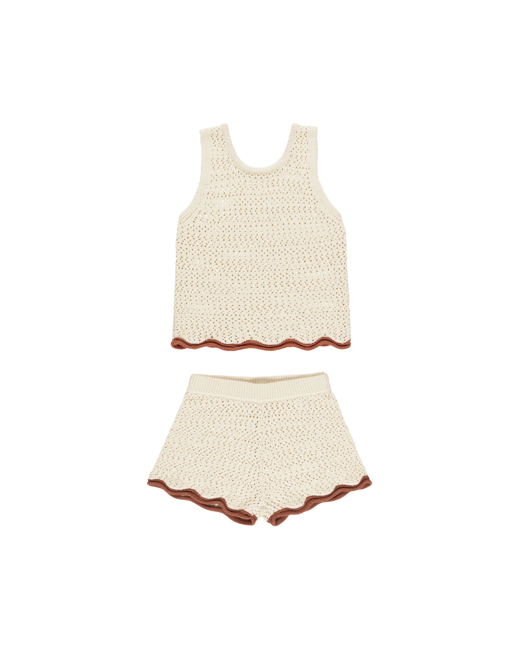 RYLEE + CRU CROCHET TANK SET / NATURAL