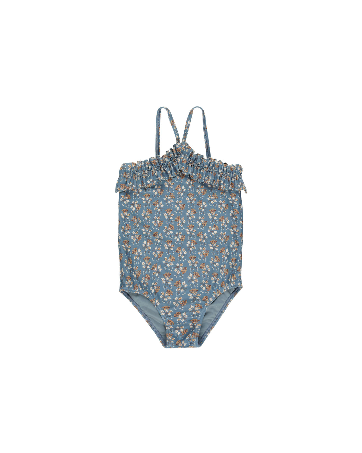 RYLEE + CRU ROUCHED ONE-PIECE / BLUE FLORAL
