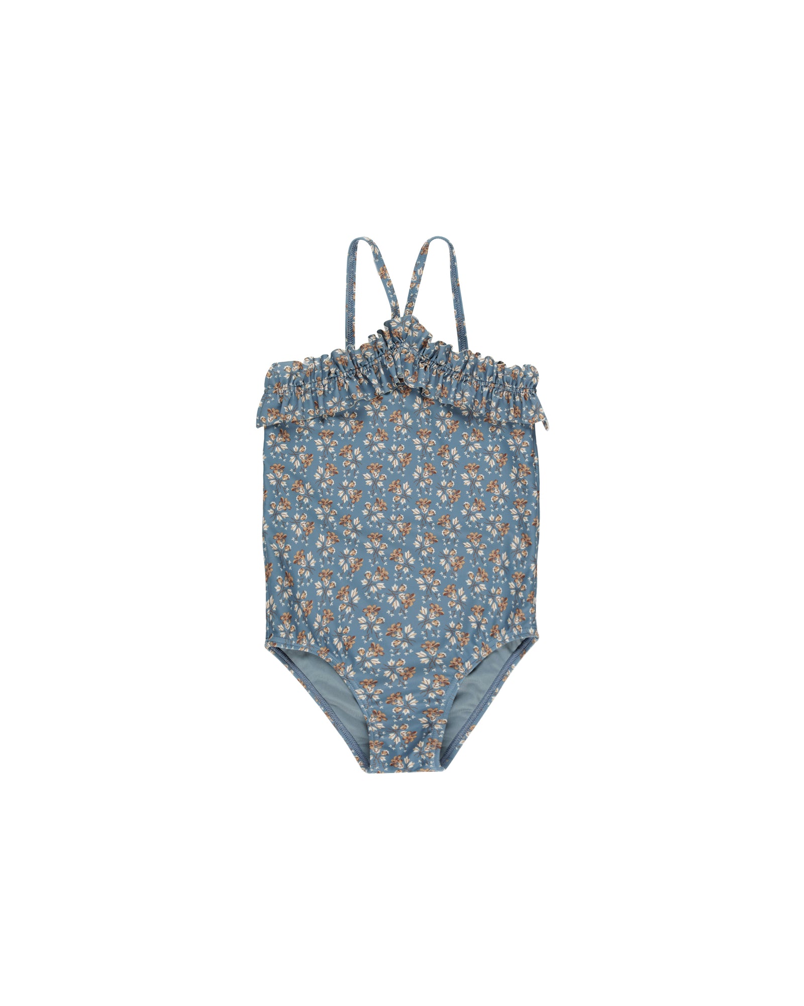 RYLEE + CRU ROUCHED ONE-PIECE / BLUE FLORAL