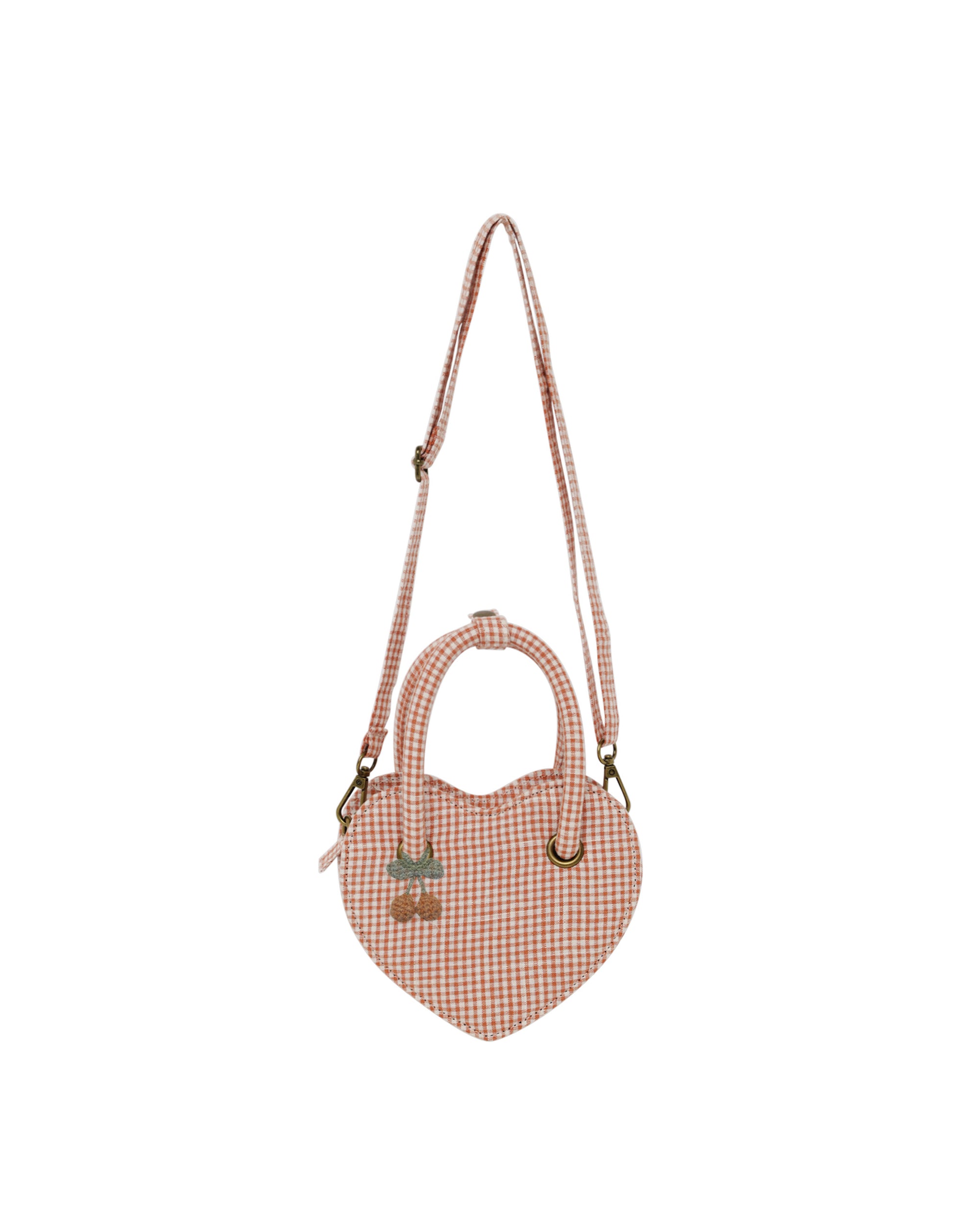 RYLEE + CRU HEART PURSE / POPPY GINGHAM