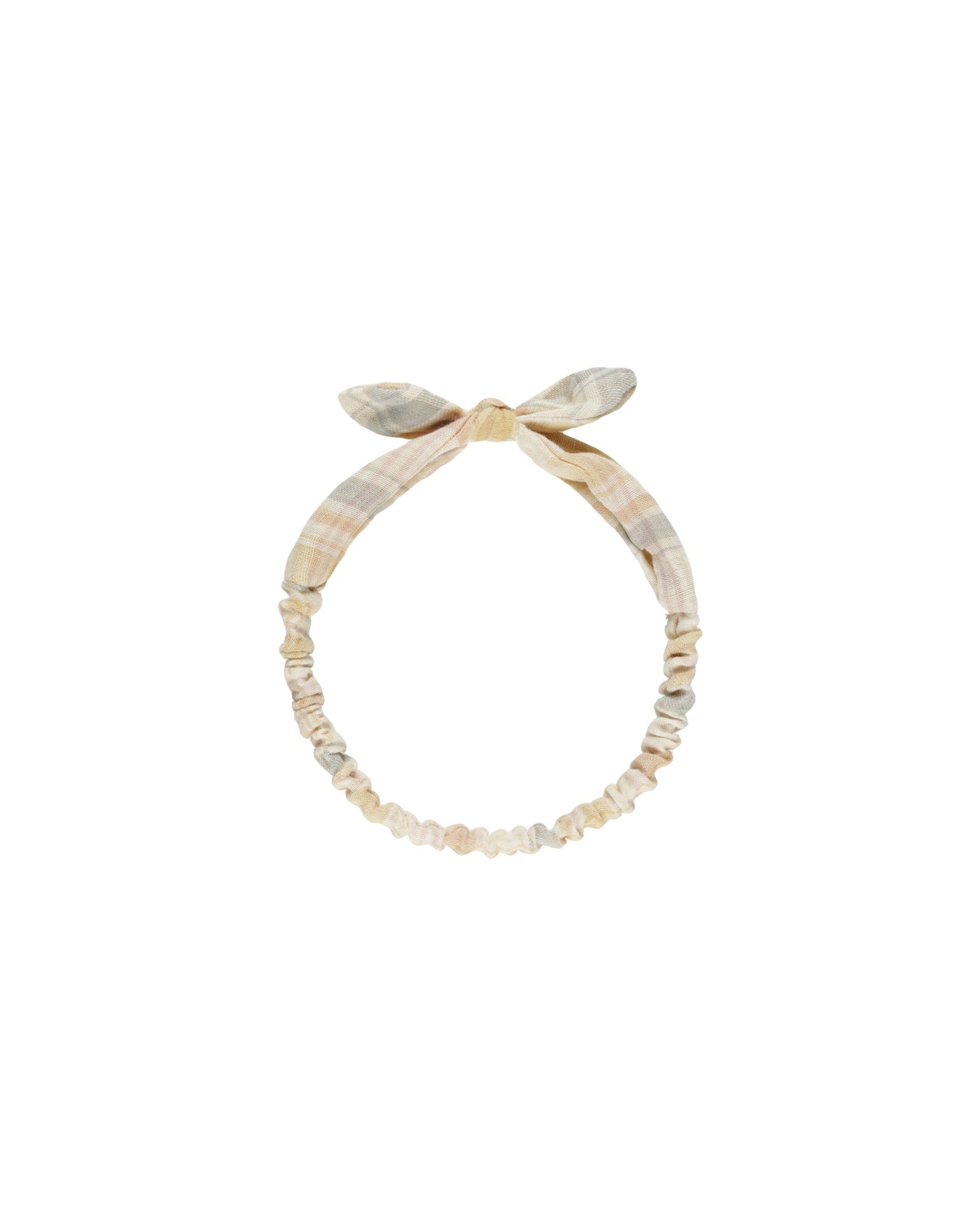 RYLEE + CRU BABY BOW HEADBAND / PASTEL PLAID