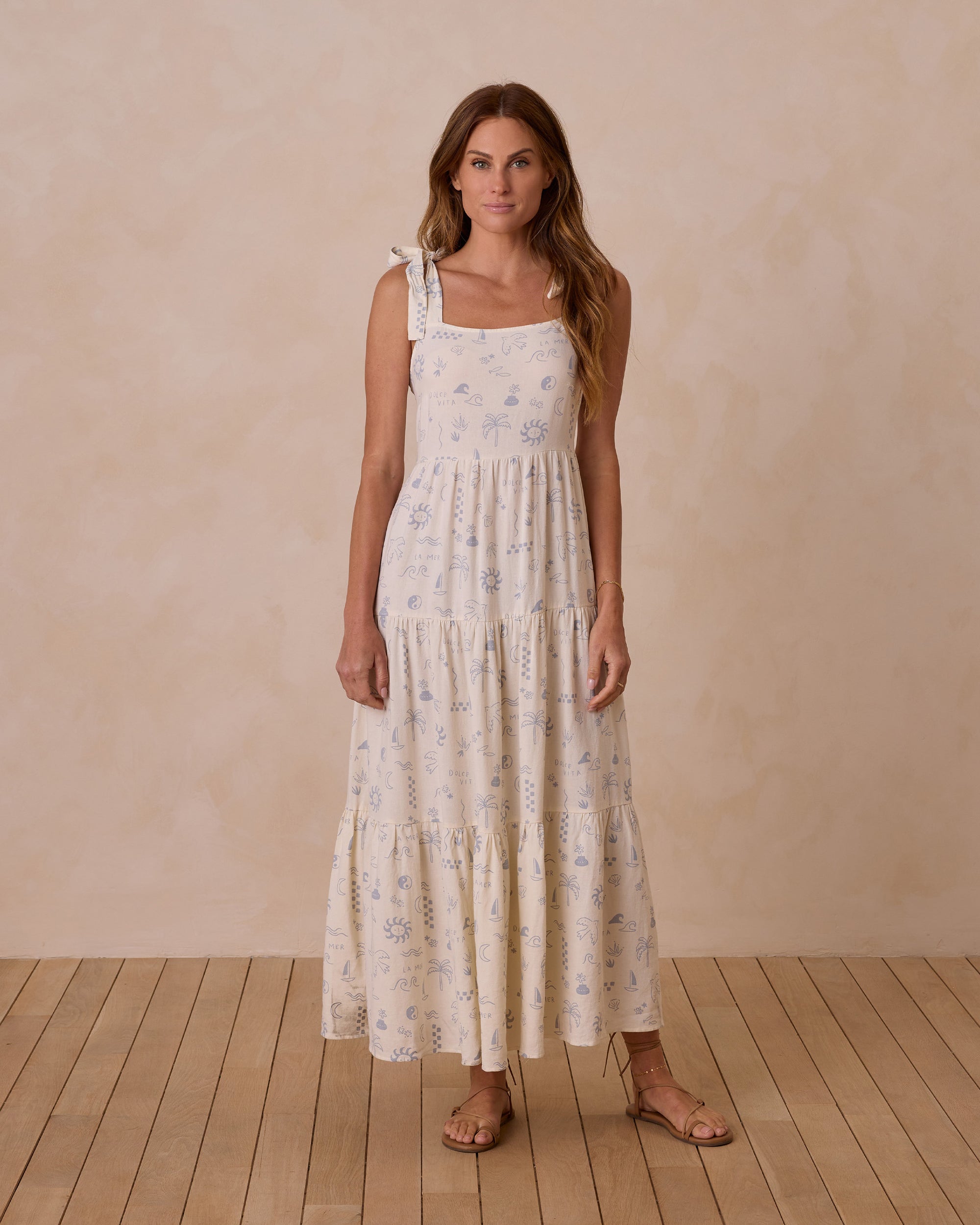 RYLEE + CRU WOMEN'S HARBOR DRESS / MEDITERRANEAN