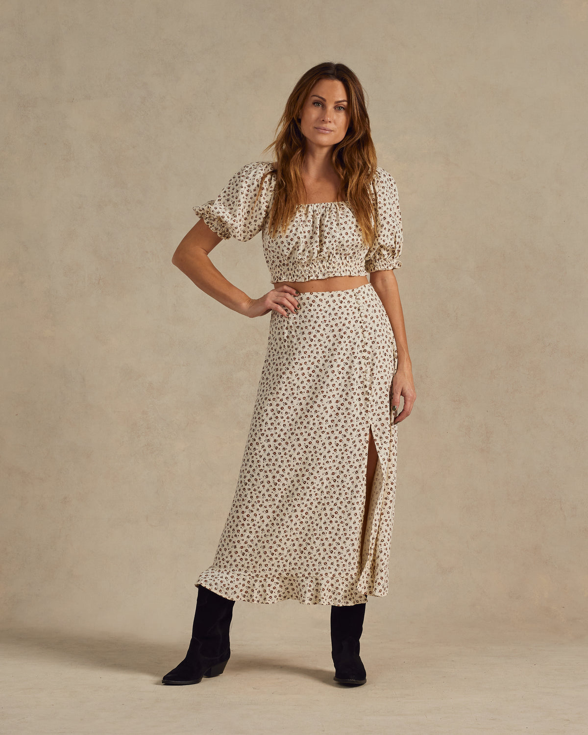 RYLEE + CRU WOMEN&#39;S SEZAN TOP / SPICE FLORAL