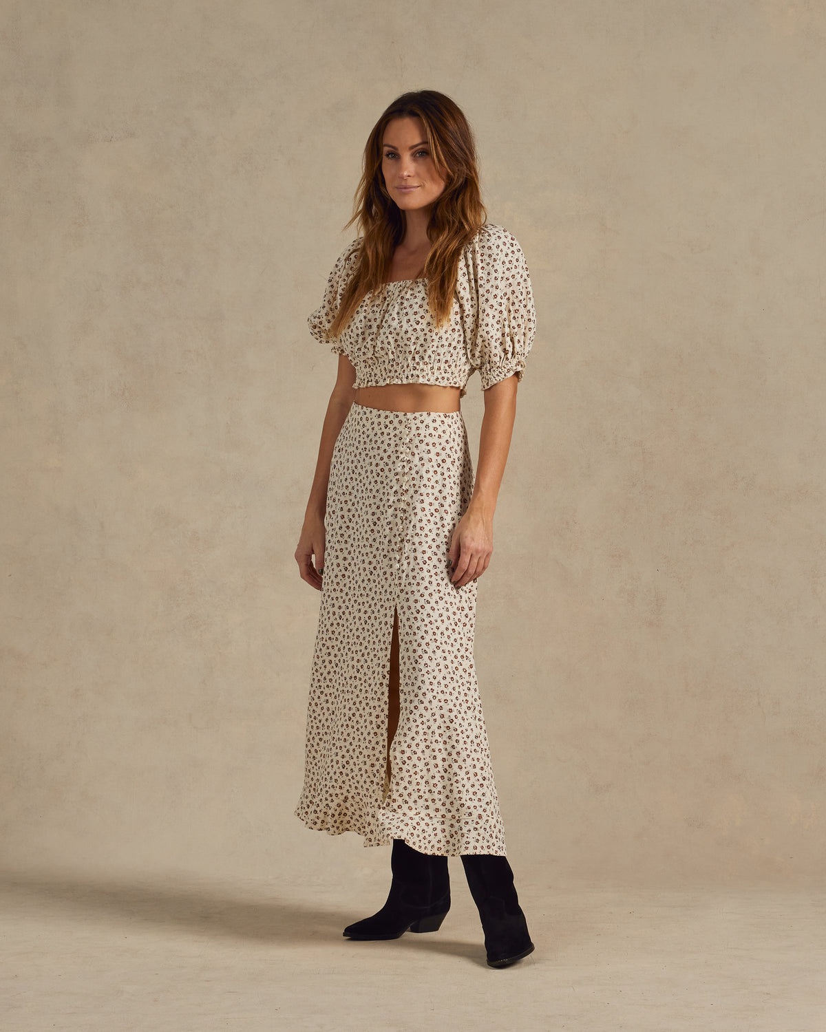 RYLEE + CRU WOMEN&#39;S SEZAN TOP / SPICE FLORAL