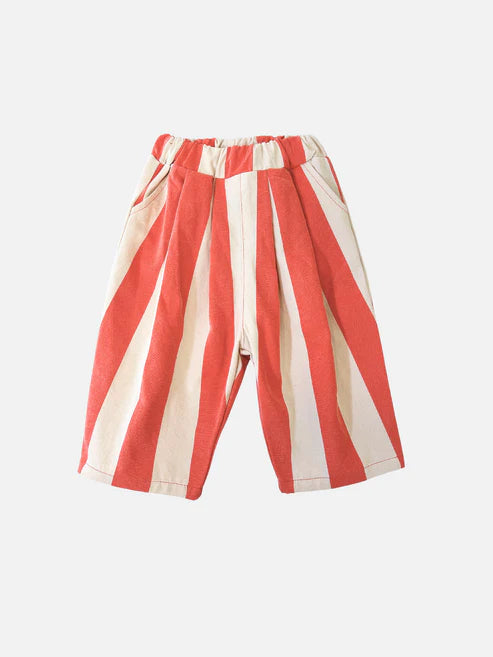 RETRO BIG STRIPE PANT / CANDY APPLE