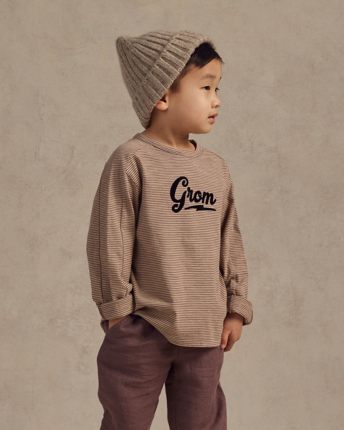 RYLEE + CRU RELAXED LONG SLEEVE PANELED TEE / GROM