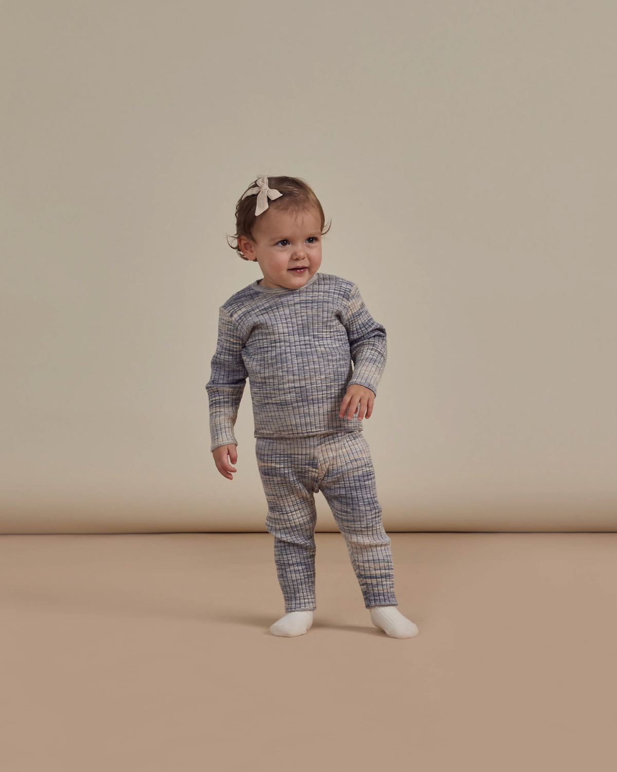 RYLEE + CRU RIBBED LEGGING / BLUE SPACE DYE